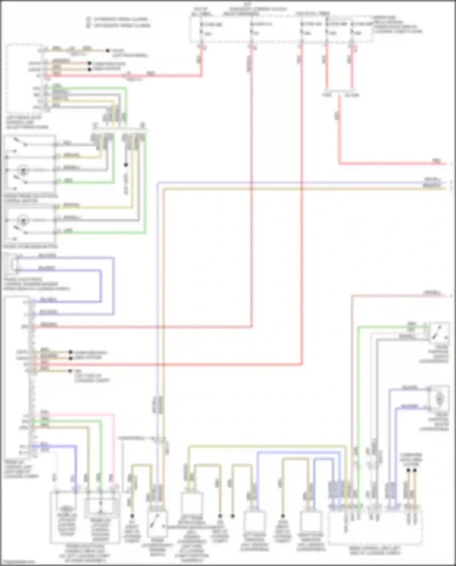 Wiring diagram w/ remote trunk closing w/o remote trunk closing for Mercedes-Benz GLC-class Coupe C253 (2016-2019) (1 of 1)