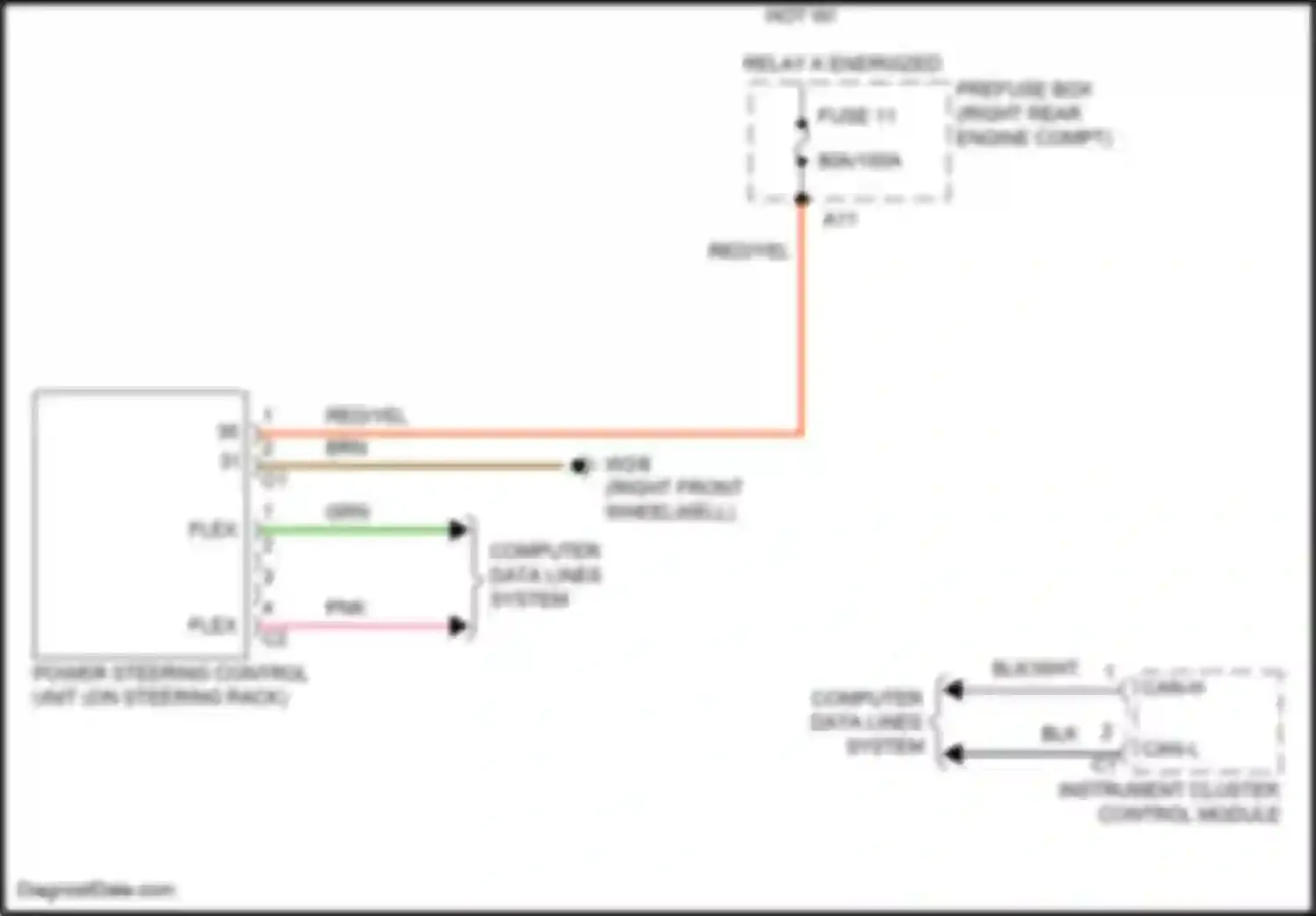 GLC-class Coupe Mercedes-Benz C254 (2023-2024): Electronic power steering circuit