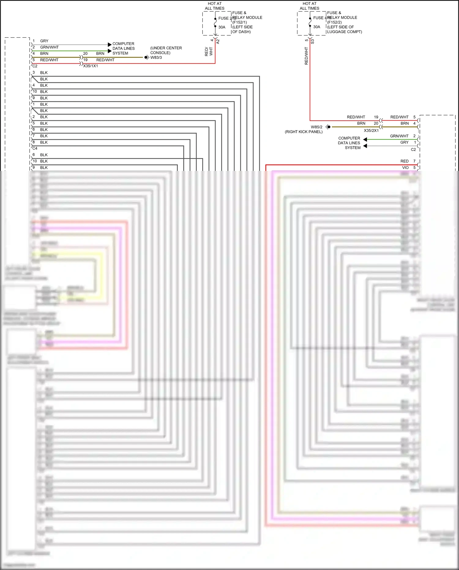 Wiring diagram computer data lines system for Mercedes-Benz GLC-class Coupe C254 (2023-2024) (48 of 73)