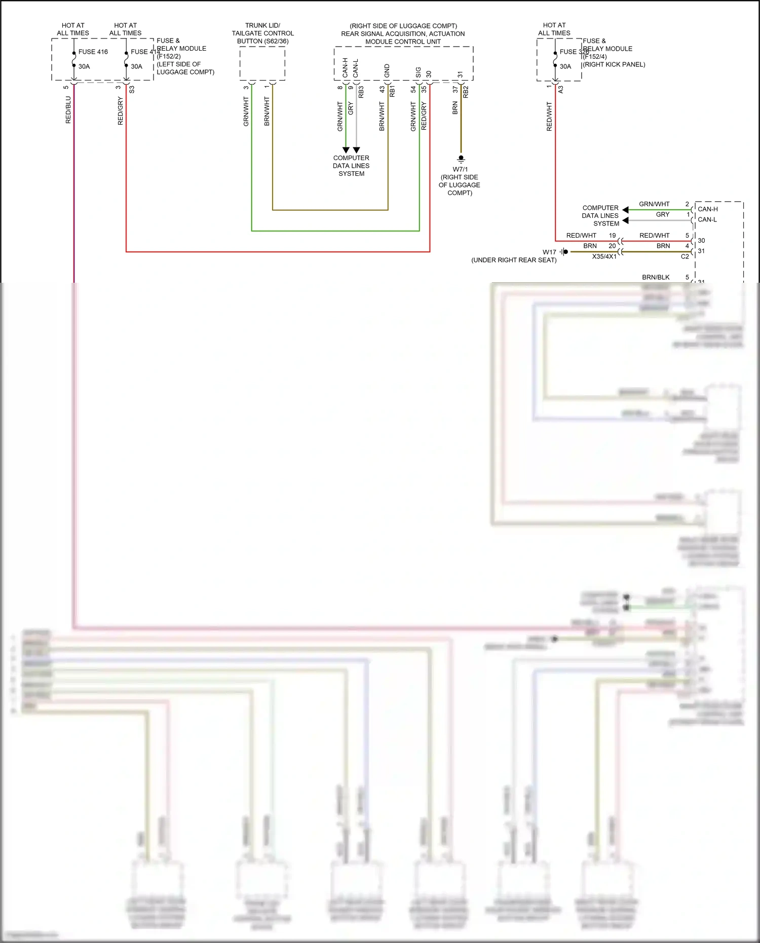 Wiring diagram computer data lines system for Mercedes-Benz GLC-class Coupe C254 (2023-2024) (68 of 73)