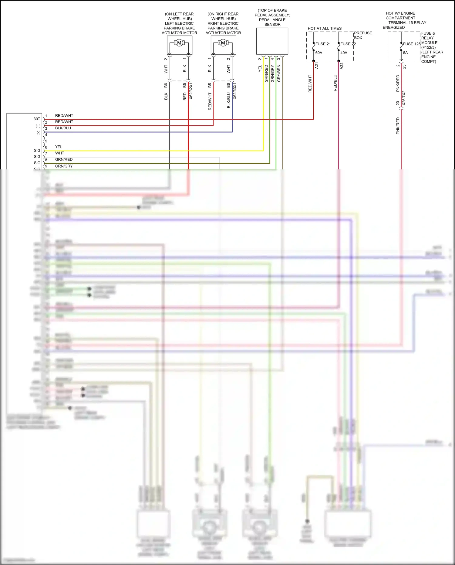 Wiring diagram electronic stability program control unit for Mercedes-Benz GLC-class Coupe C254 (2023-2024) (1 of 9)
