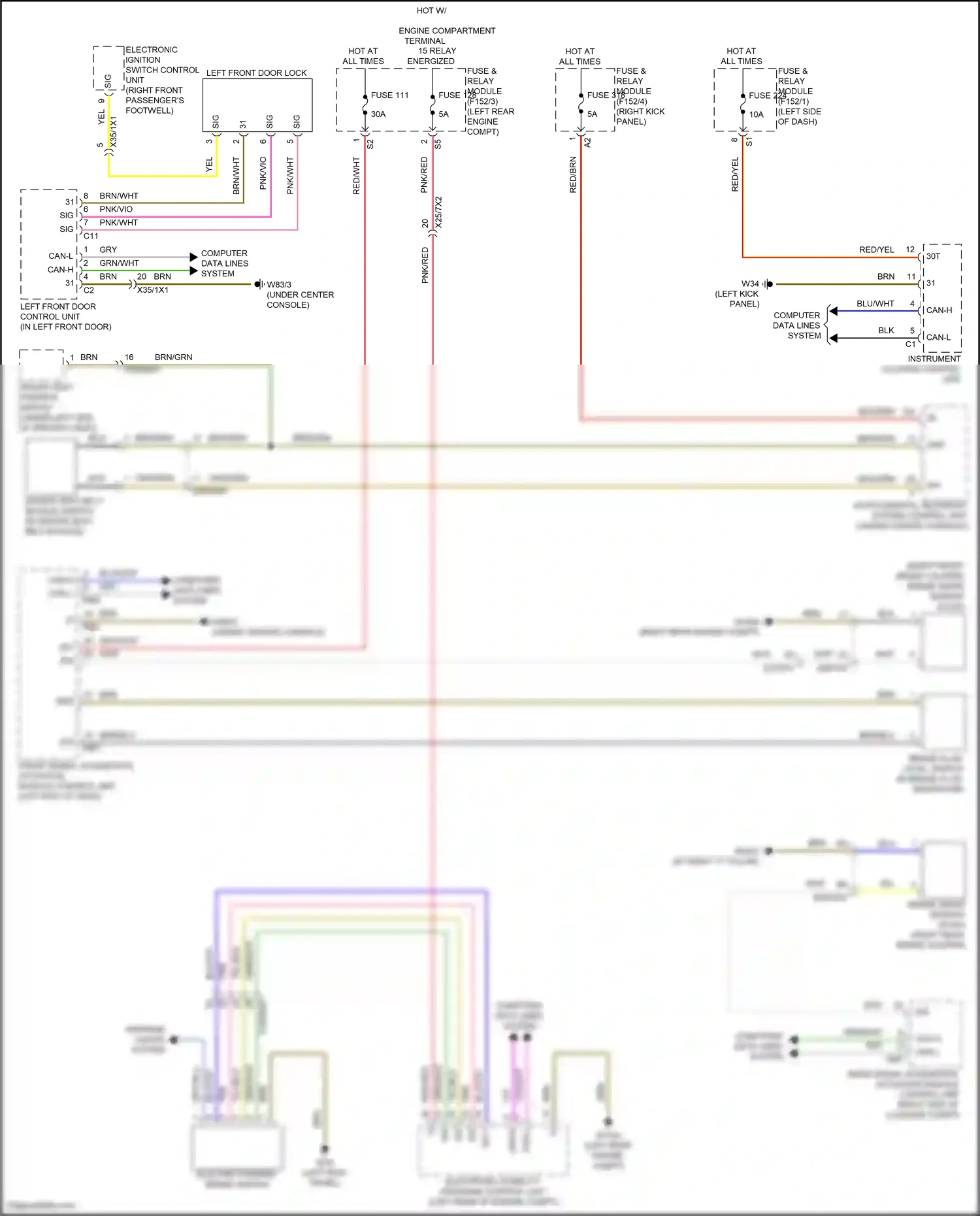 Wiring diagram electronic stability program control unit for Mercedes-Benz GLC-class Coupe C254 (2023-2024) (8 of 9)