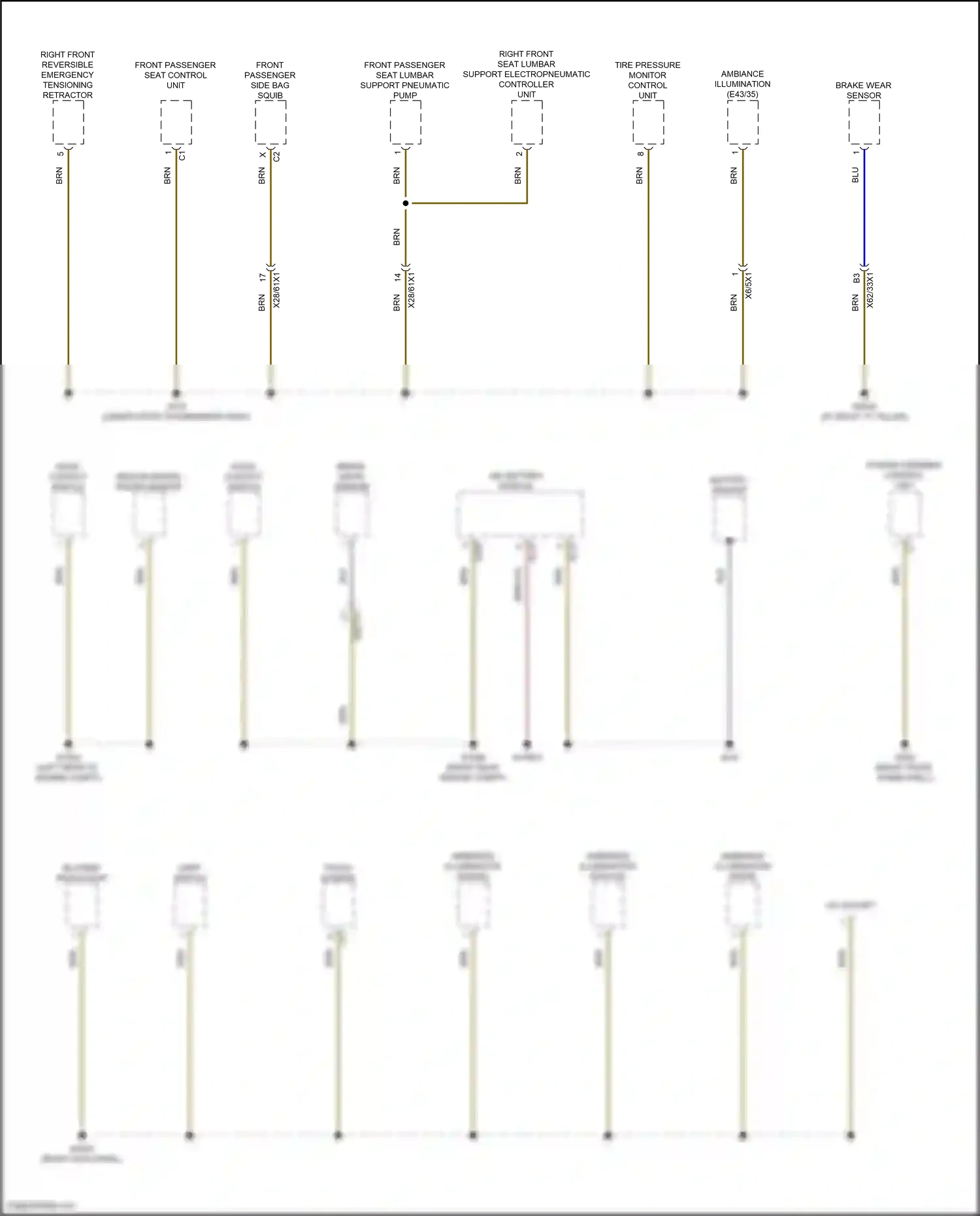 Wiring diagram medium- range radar sensor for Mercedes-Benz GLC-class Coupe C254 (2023-2024) (2 of 4)