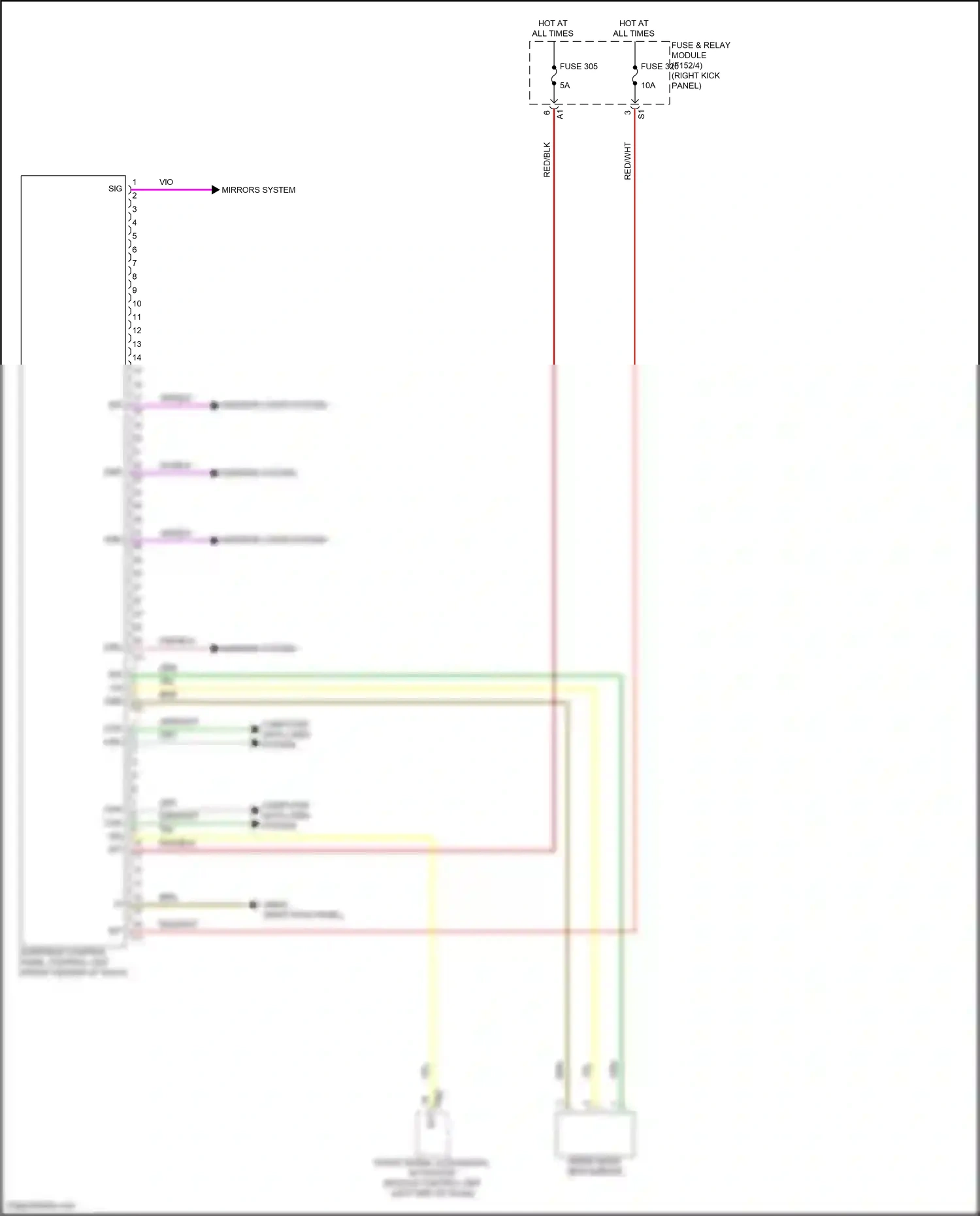 Wiring diagram overhead control panel control unit for Mercedes-Benz GLC-class Coupe C254 (2023-2024) (3 of 7)
