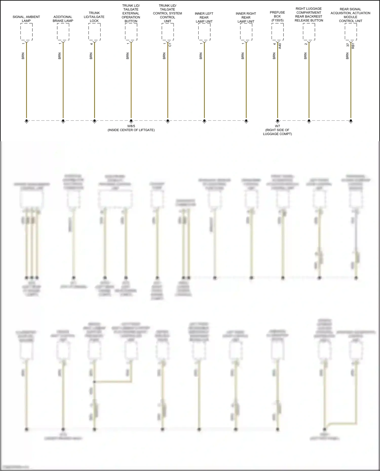 Wiring diagram rain/light sensor w/ additional functions for Mercedes-Benz GLC-class Coupe C254 (2023-2024) (1 of 5)