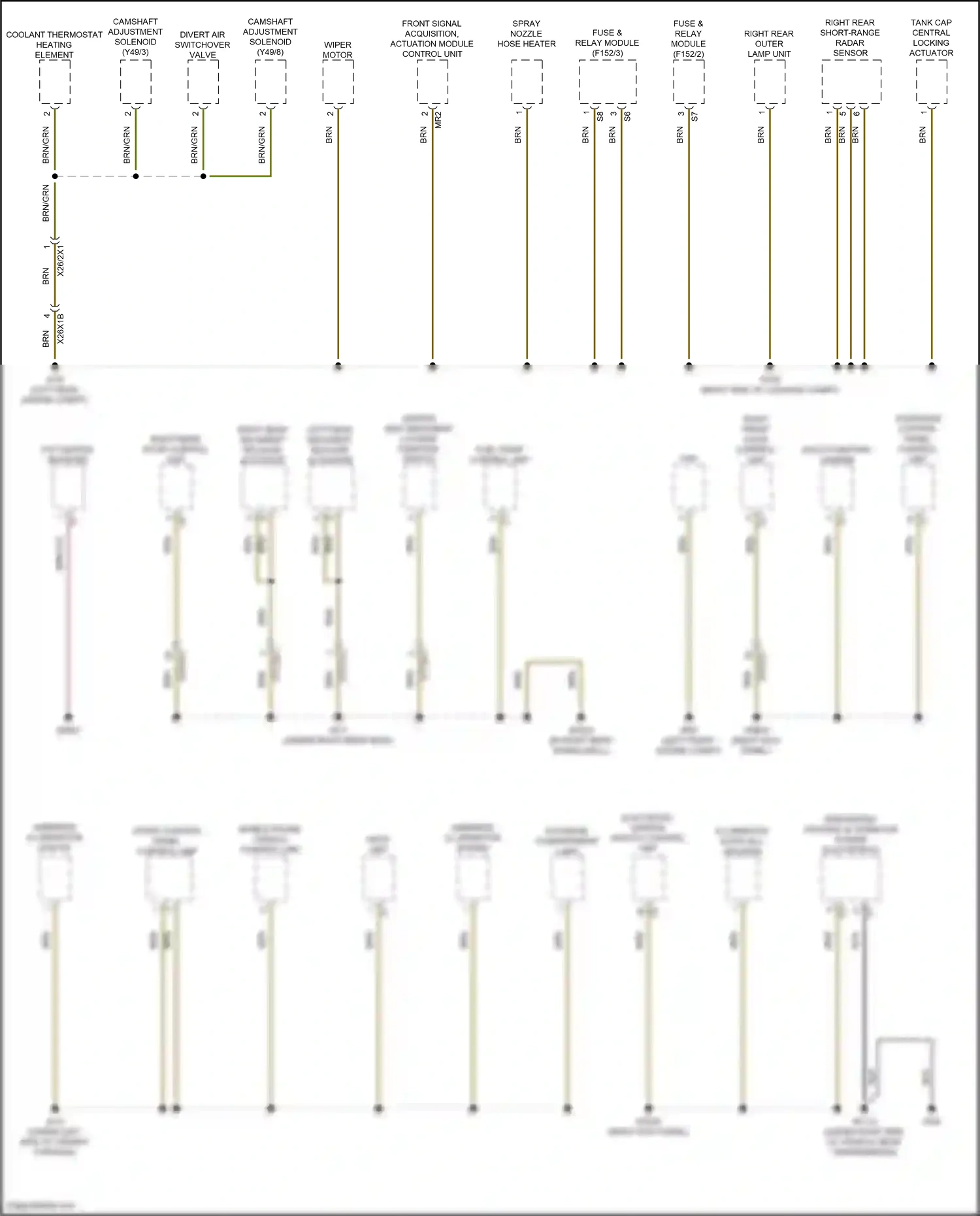 Wiring diagram upper control panel control unit for Mercedes-Benz GLC-class Coupe C254 (2023-2024) (1 of 5)