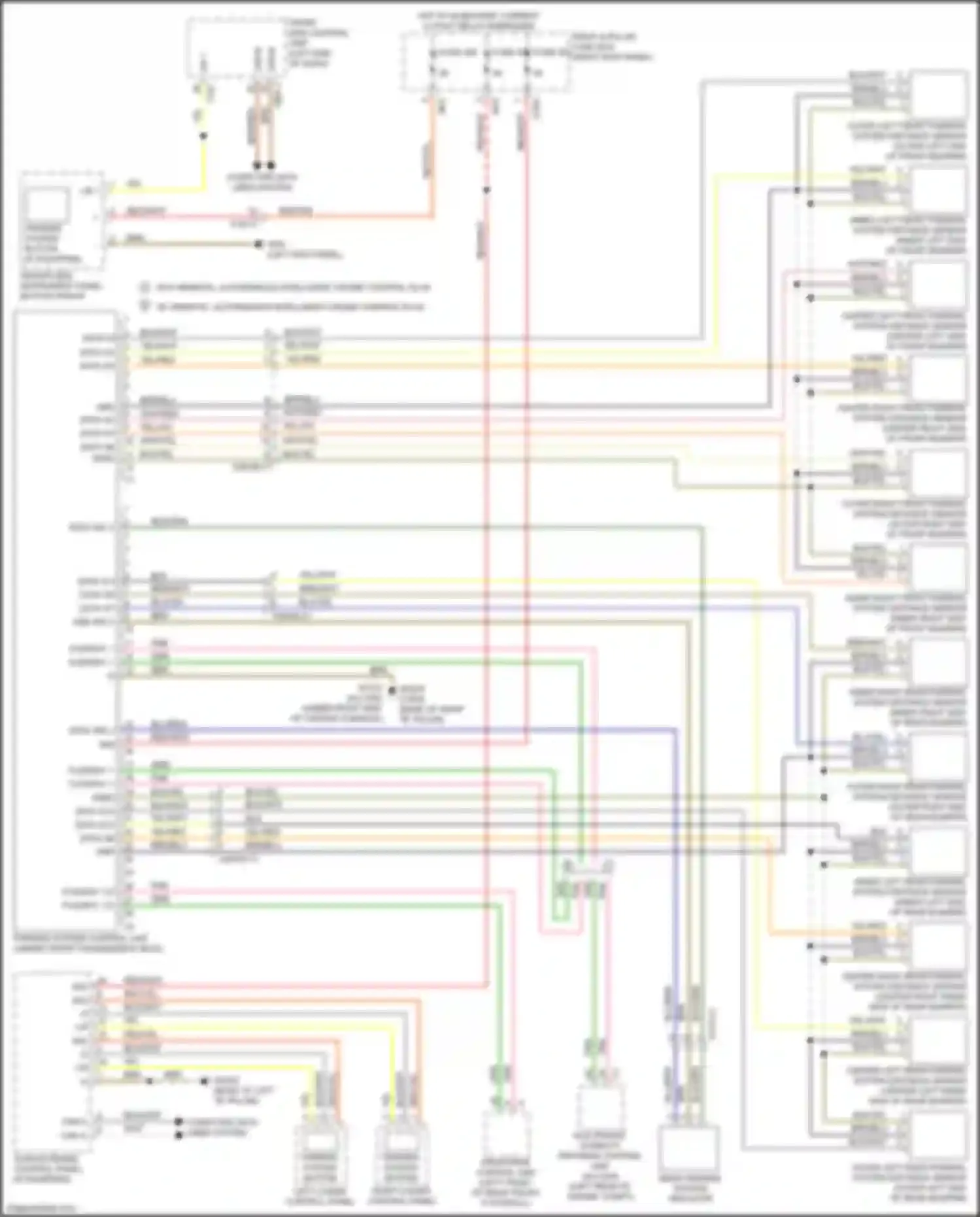 Wiring diagram center right rear parking system distance sensor for Mercedes-Benz GLC-class X253 (2015-2019) (1 of 1)