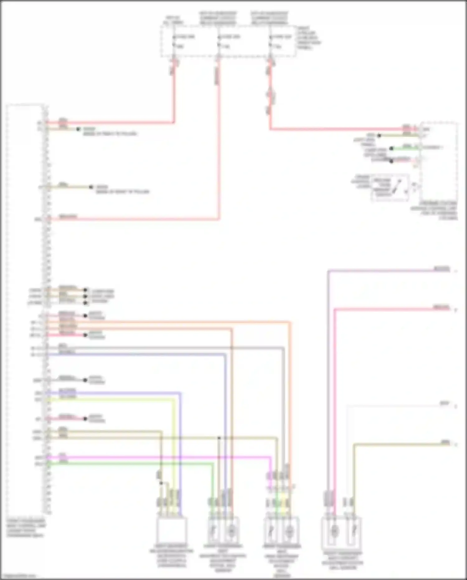 Wiring diagram front passenger seat control unit for Mercedes-Benz GLC-class X253 (2015-2019) (3 of 4)