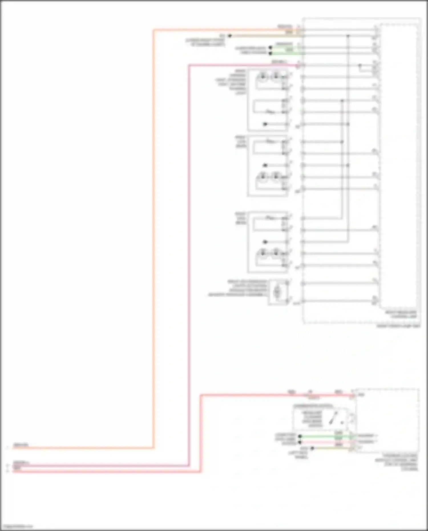 Wiring diagram headlamp flasher/ high beam switch for Mercedes-Benz GLC-class X253 (2015-2019) (5 of 6)
