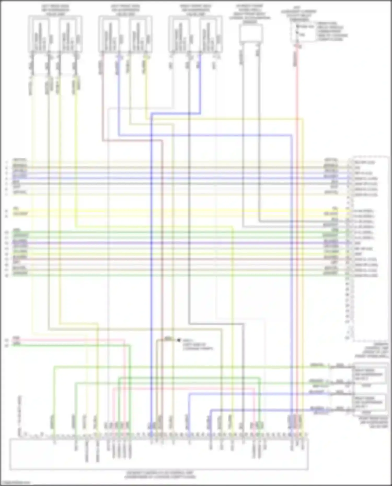 Wiring diagram left front axle air suspension valve unit for Mercedes-Benz GLC-class X253 (2015-2019) (1 of 1)