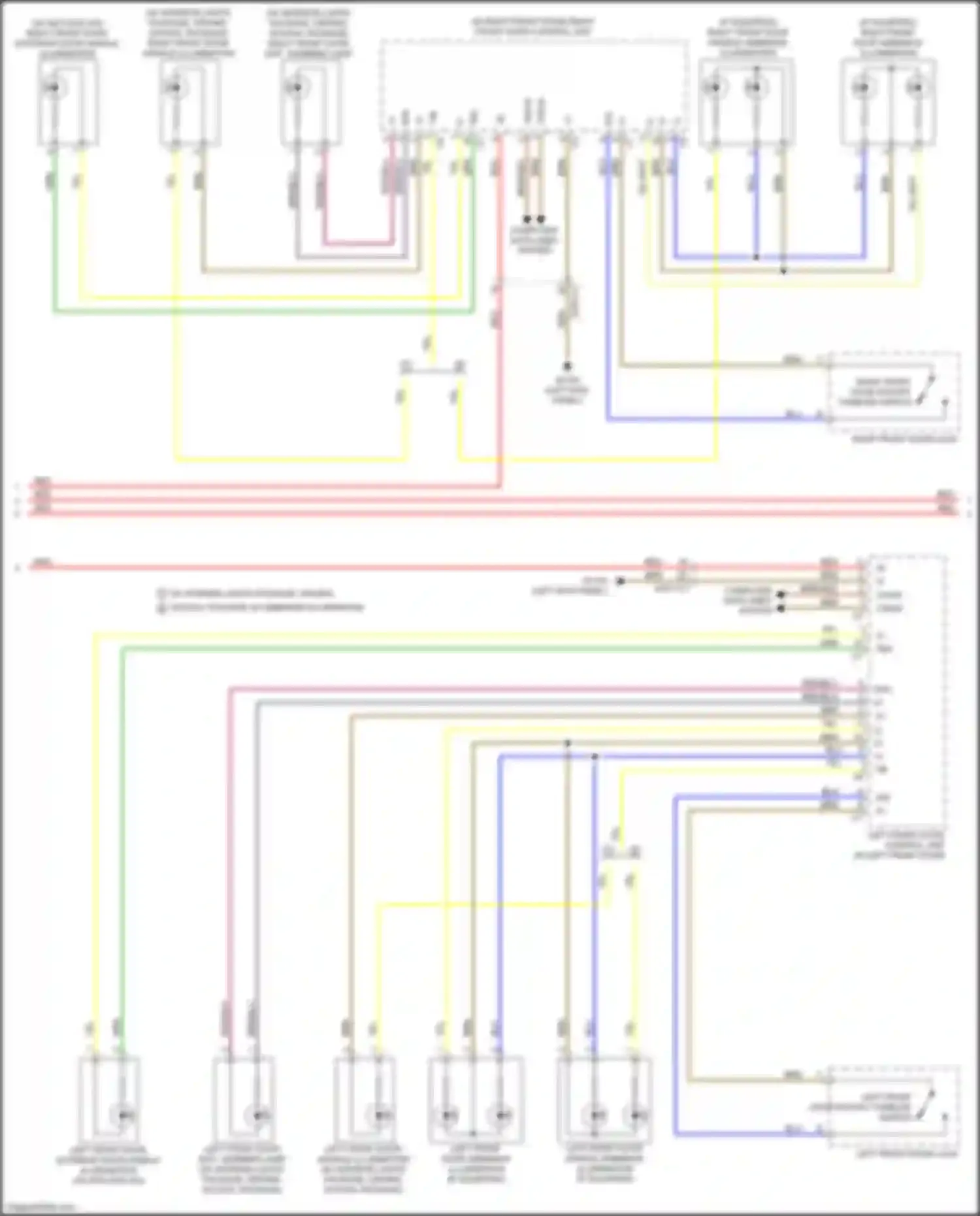 Wiring diagram left front door handle illumination for Mercedes-Benz GLC-class X253 (2015-2019) (1 of 1)