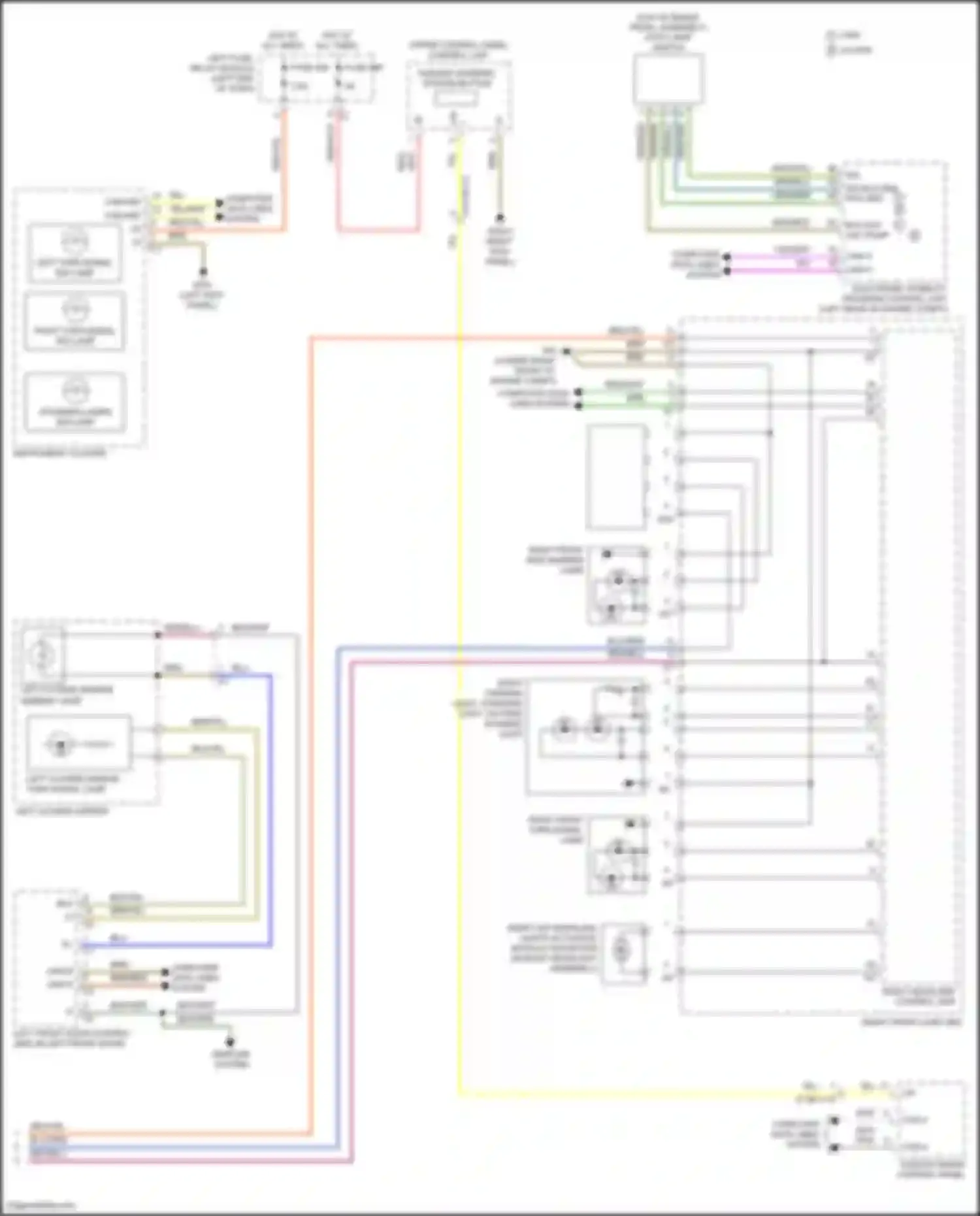 Wiring diagram left outside mirror ambient lamp for Mercedes-Benz GLC-class X253 (2015-2019) (3 of 5)