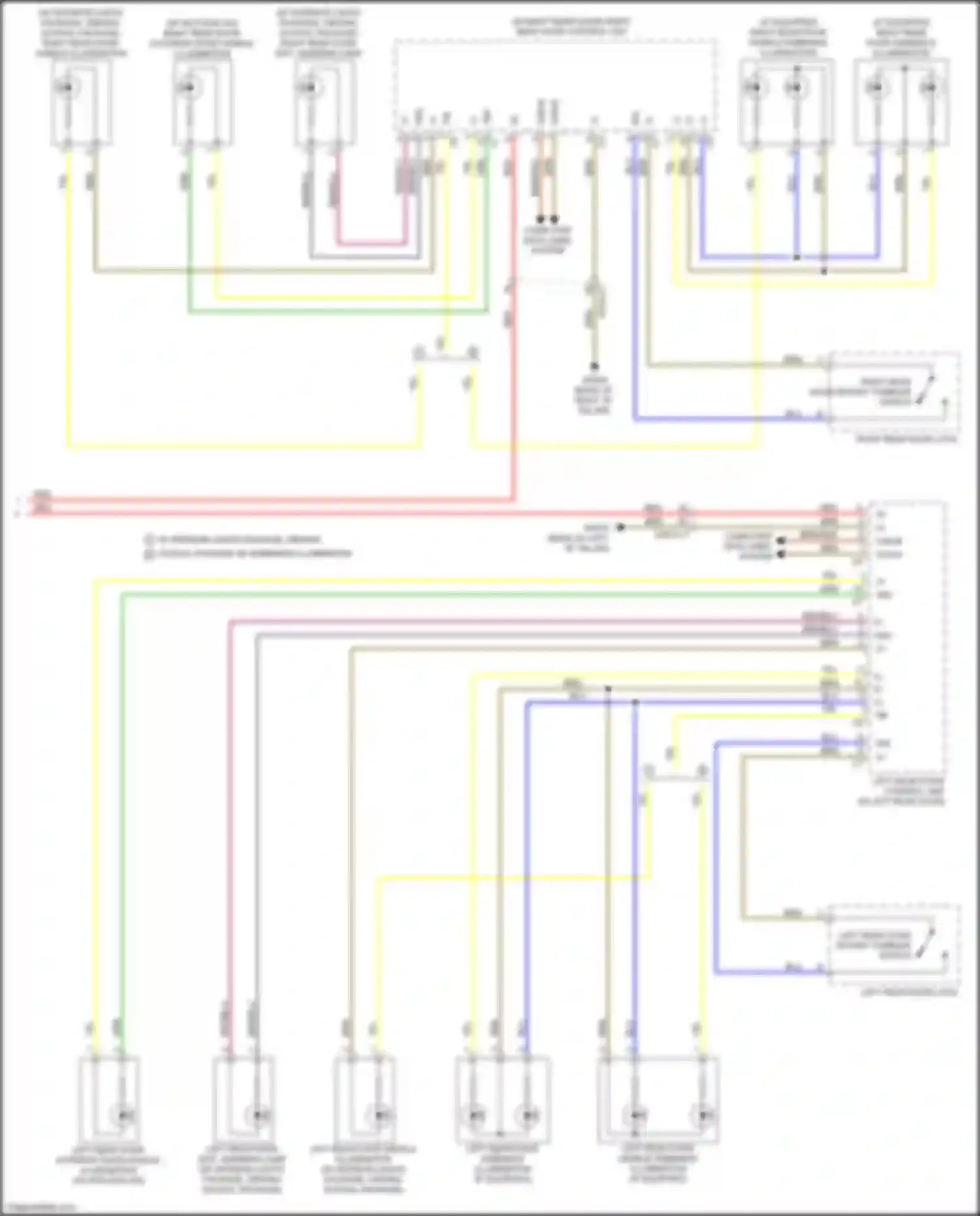 Wiring diagram left rear door handle illumination for Mercedes-Benz GLC-class X253 (2015-2019) (1 of 1)