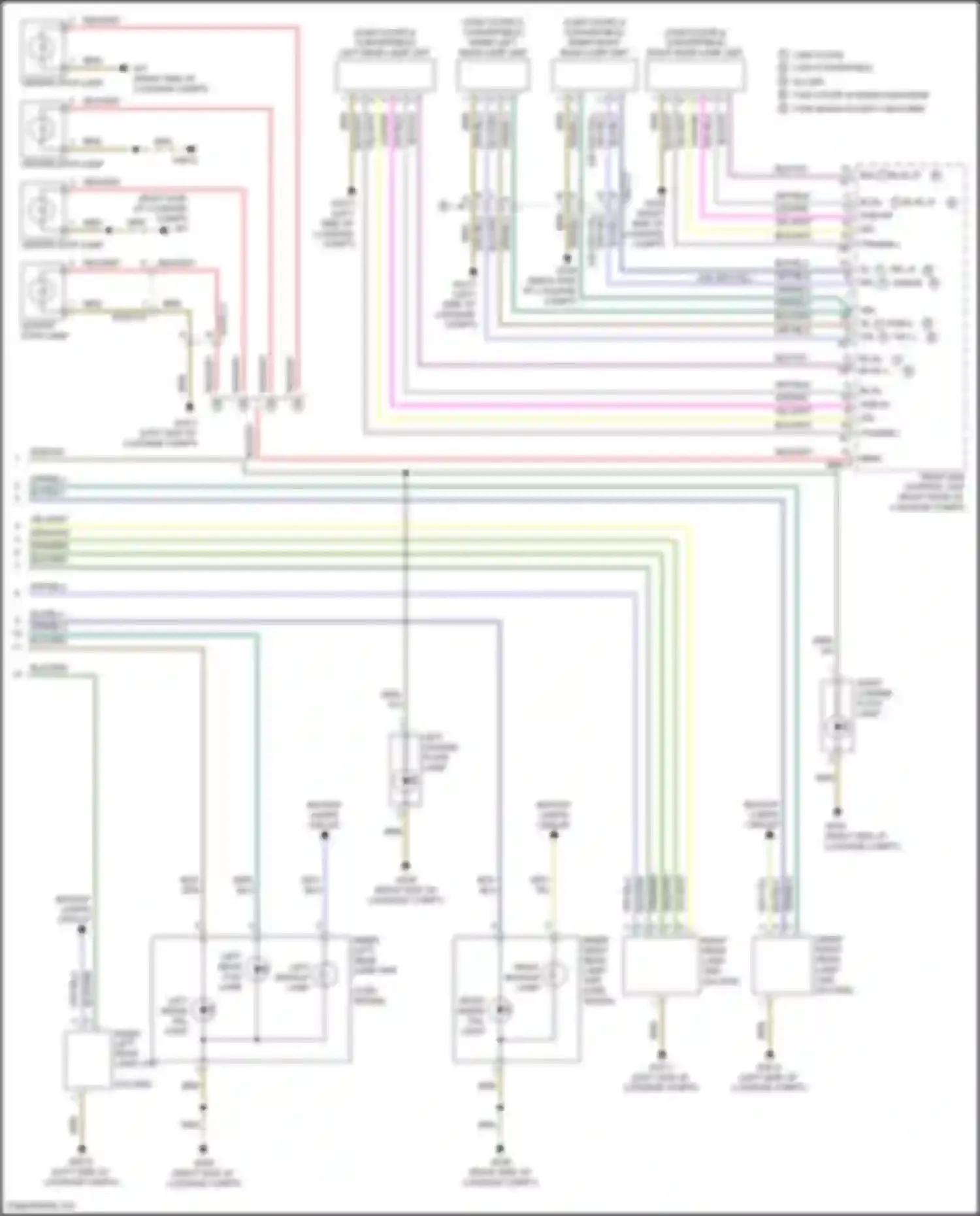 Wiring diagram left rear lamp unit for Mercedes-Benz GLC-class X253 (2015-2019) (4 of 7)
