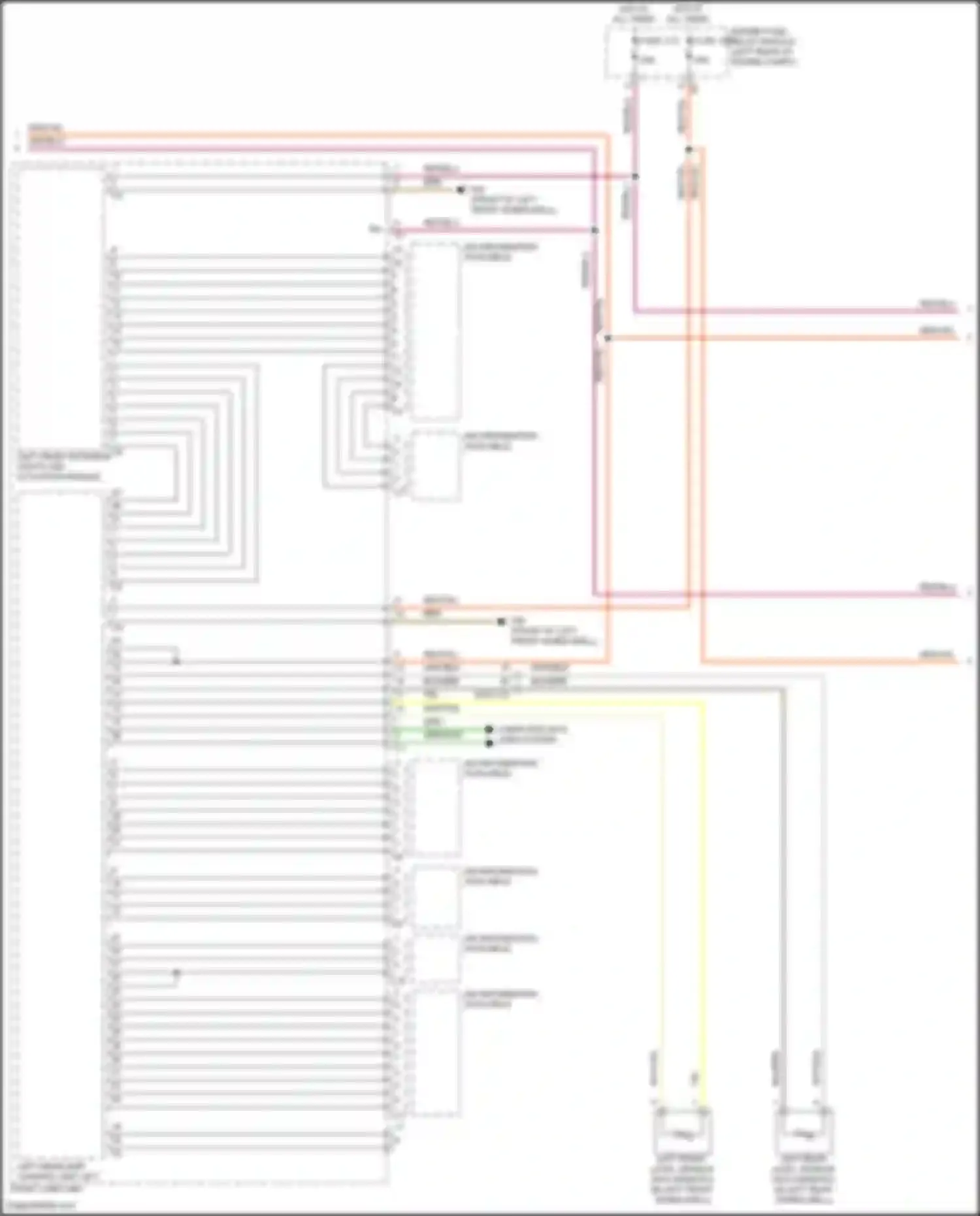 Wiring diagram left rear level sensor for Mercedes-Benz GLC-class X253 (2015-2019) (2 of 4)