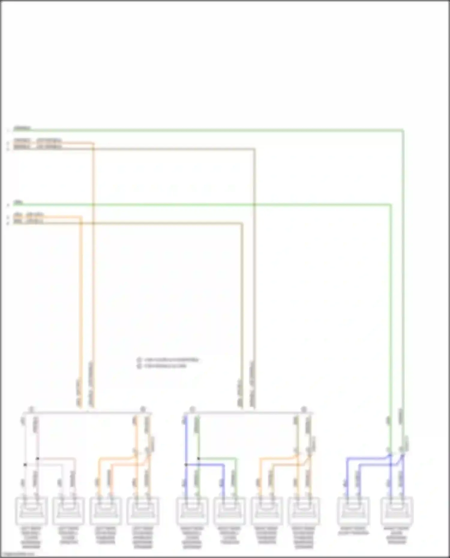 Wiring diagram left rear sidewall cover midrange speaker for Mercedes-Benz GLC-class X253 (2015-2019) (3 of 3)