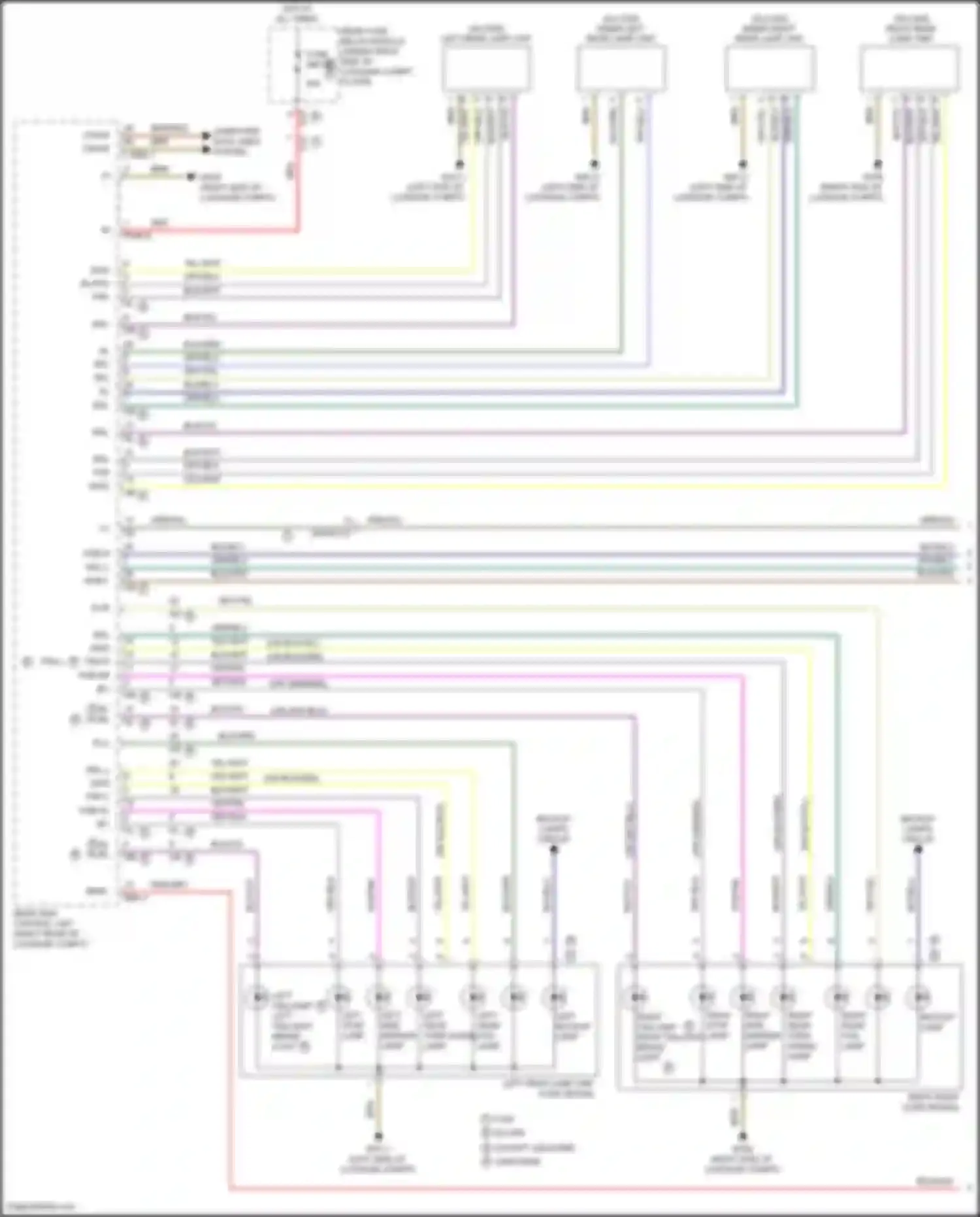 Wiring diagram left taillamp left taillight, brake light for Mercedes-Benz GLC-class X253 (2015-2019) (1 of 1)