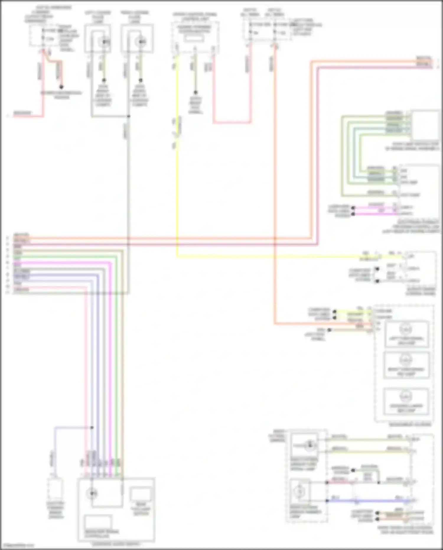 Wiring diagram left turn signal ind lamp for Mercedes-Benz GLC-class X253 (2015-2019) (1 of 3)