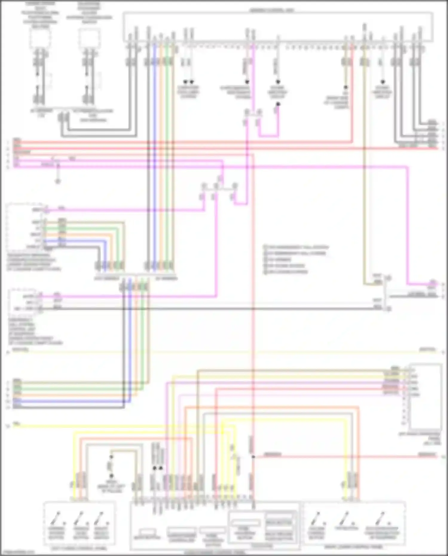 Wiring diagram 'on' button for Mercedes-Benz GLC-class X253 (2015-2019) (1 of 3)