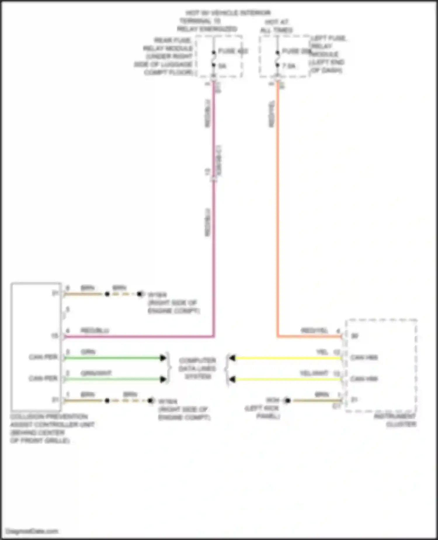 Wiring diagram rear fuse, relay module for Mercedes-Benz GLC-class X253 (2015-2019) (13 of 50)