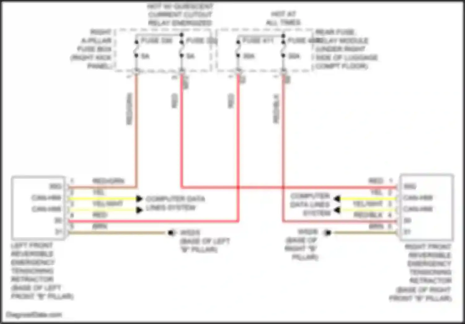 Wiring diagram rear fuse, relay module for Mercedes-Benz GLC-class X253 (2015-2019) (14 of 50)