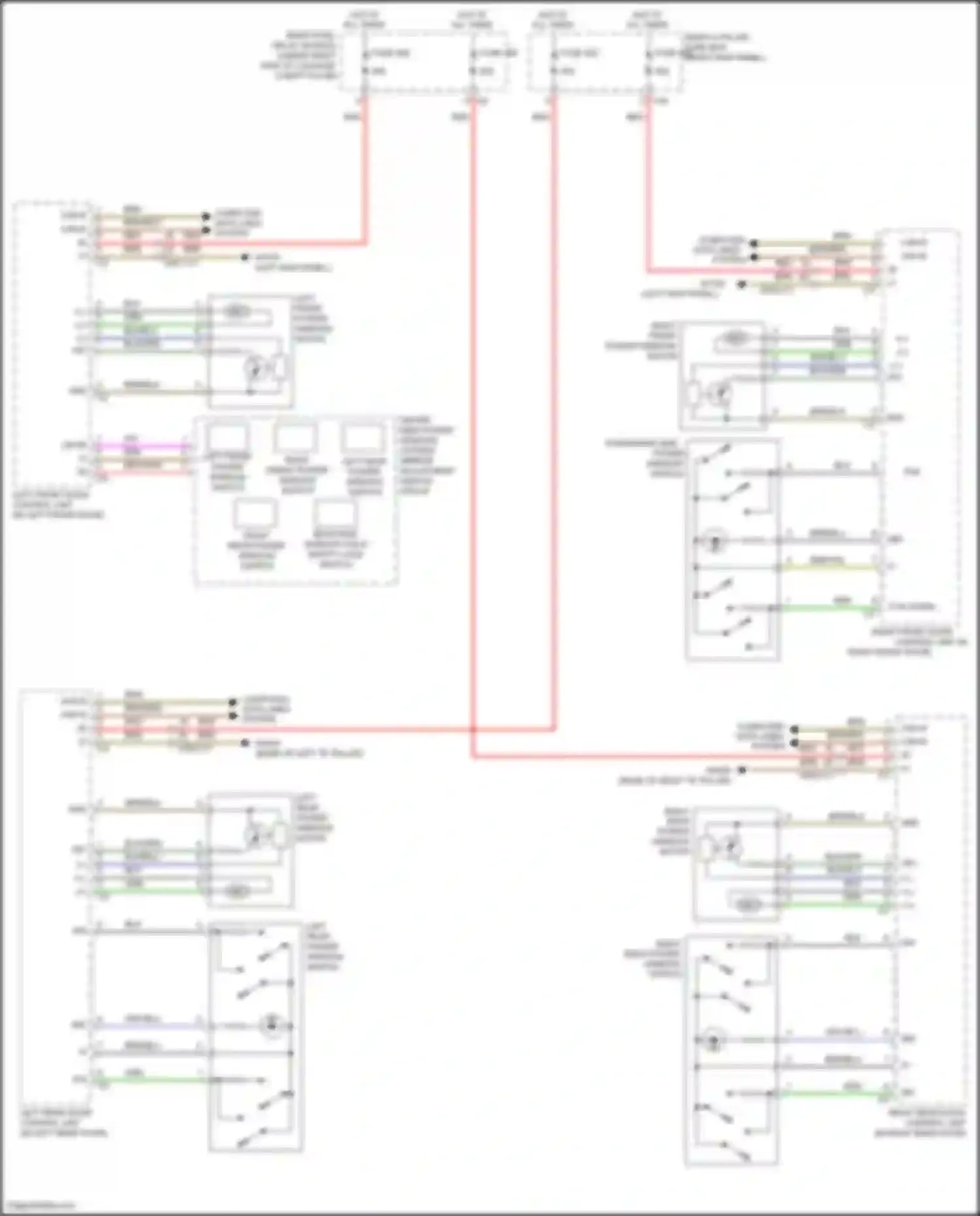 Wiring diagram rear side window child safety lock switch for Mercedes-Benz GLC-class X253 (2015-2019) (1 of 1)