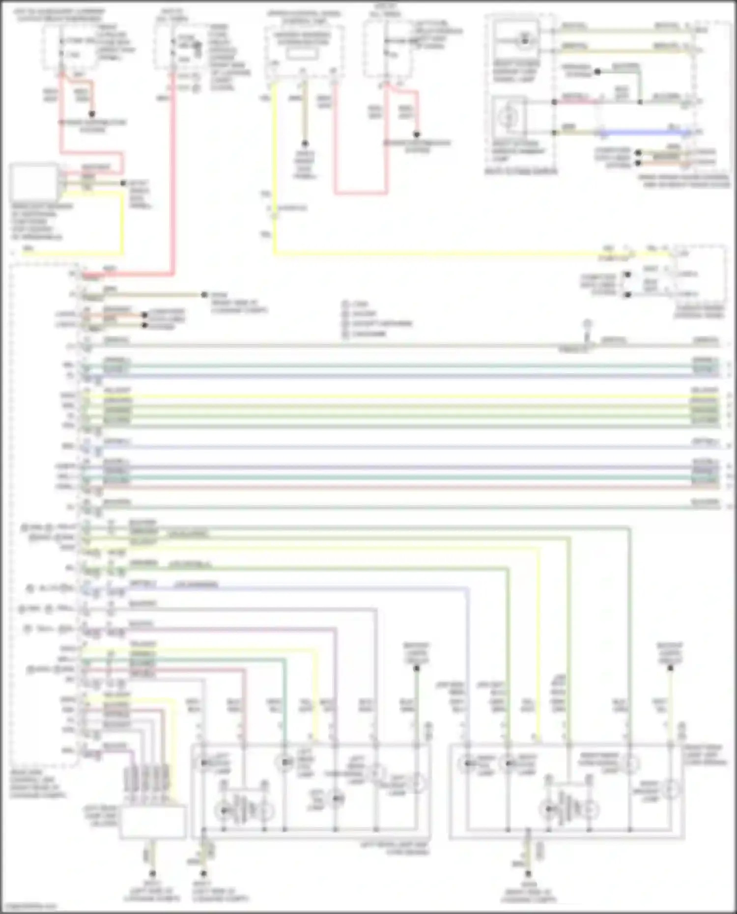 Wiring diagram right rear turn signal lamp for Mercedes-Benz GLC-class X253 (2015-2019) (1 of 2)