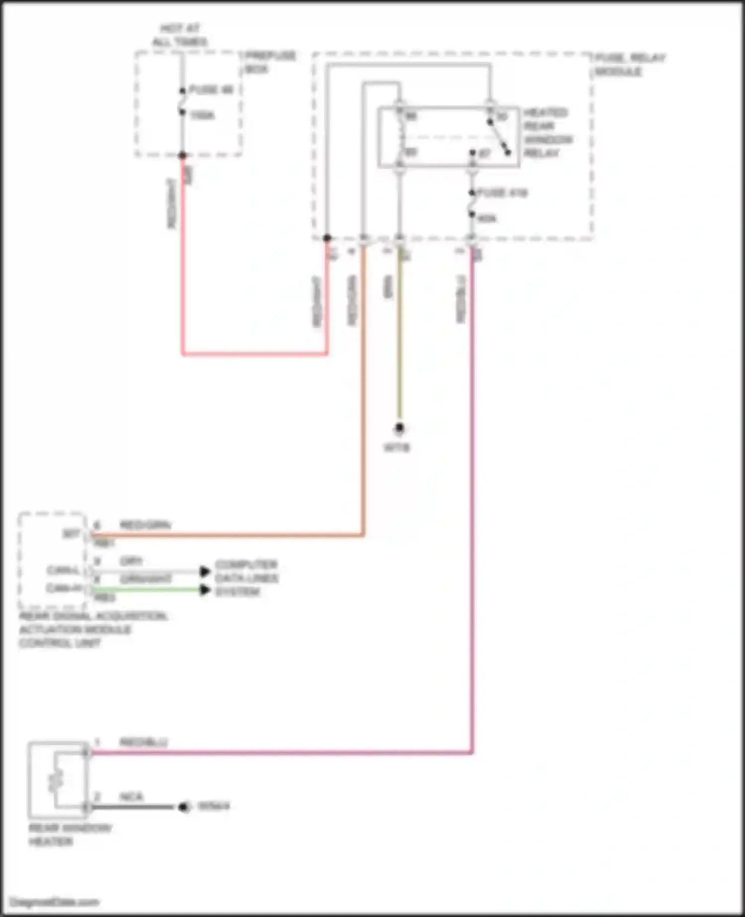GLC-class Mercedes-Benz X254 (2022-2024): Rear defogger circuit, suv