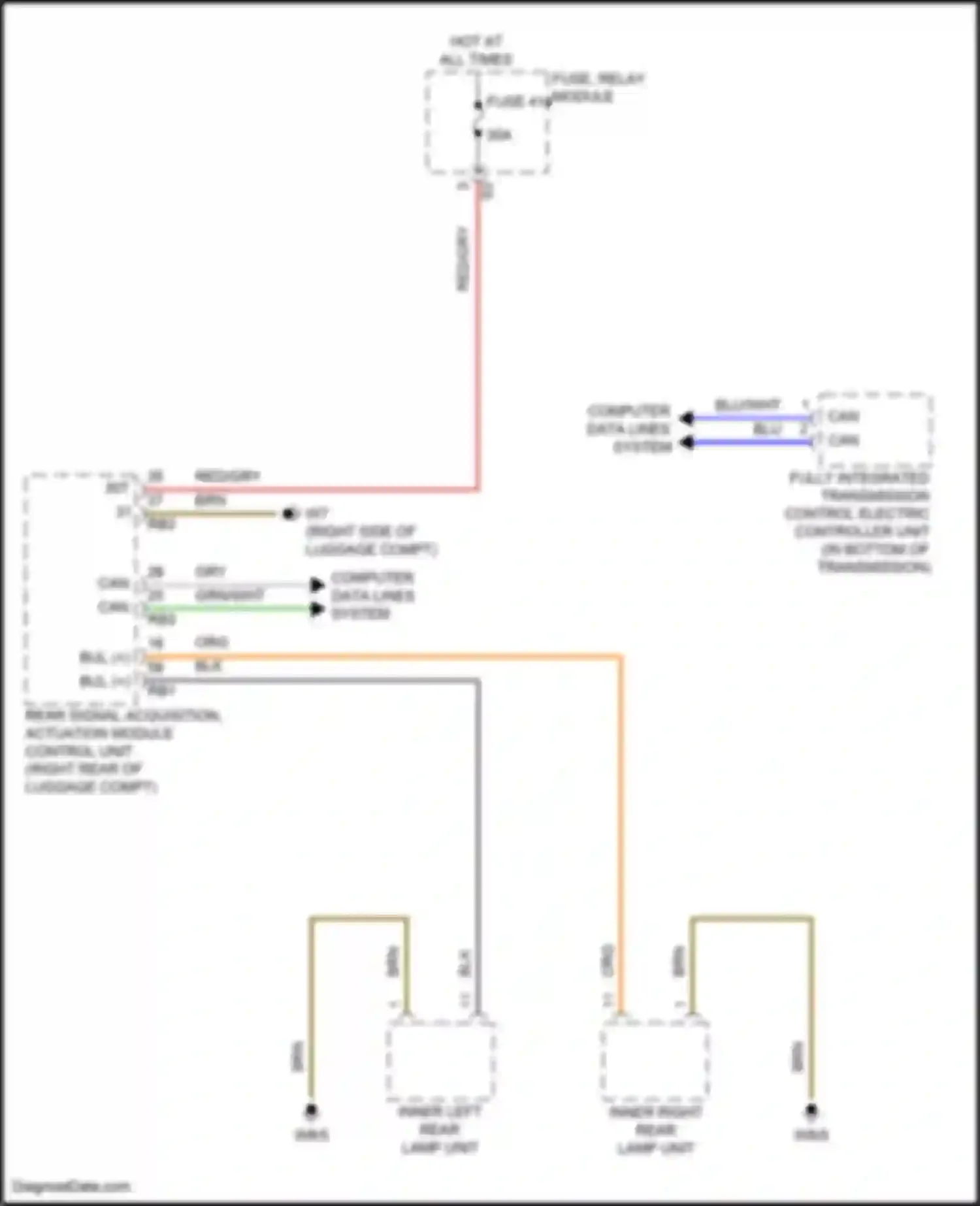 GLC-class Mercedes-Benz X254 (2022-2024): Backup lamps circuit, suv
