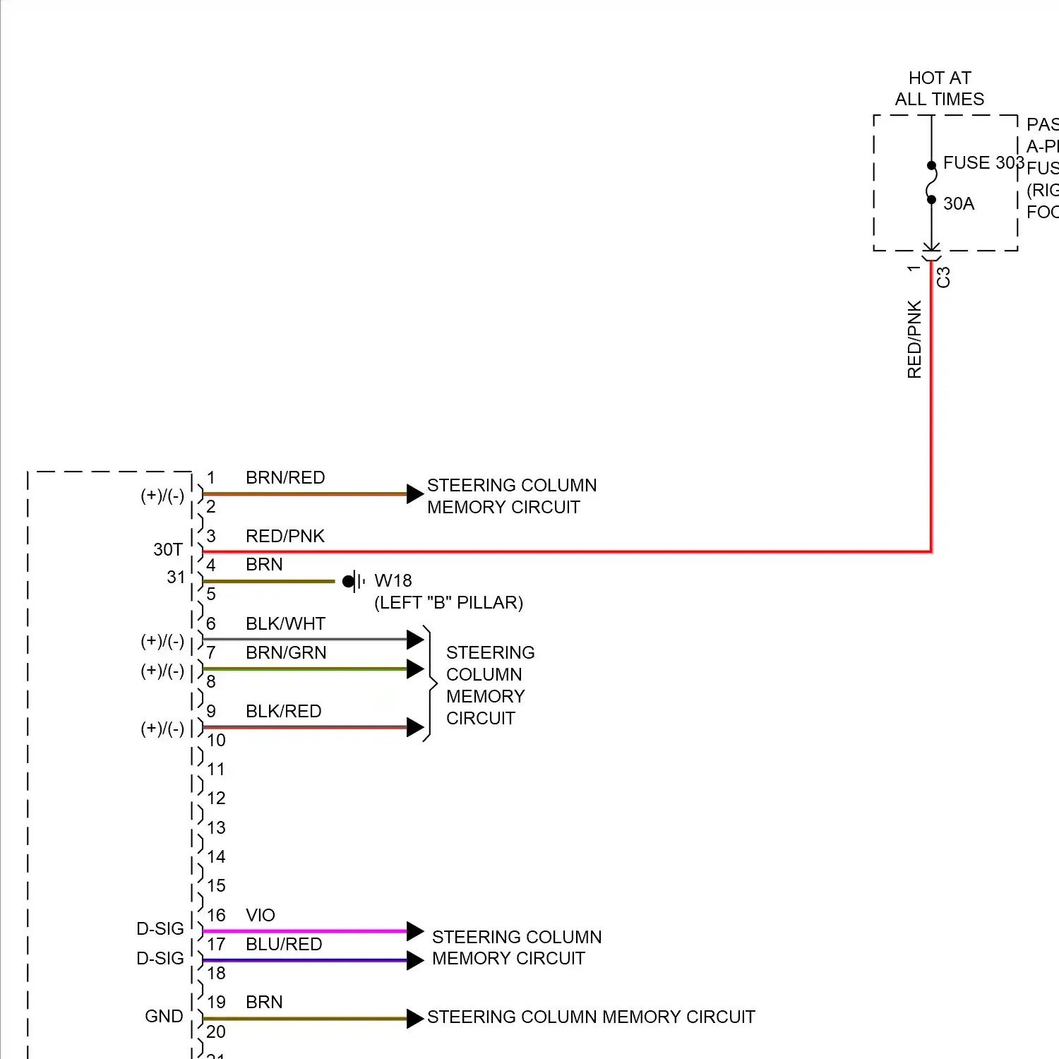 demo - Driver"s memory seat circuit (1 of 2) Driver"s memory seat circuit (1 of 2)