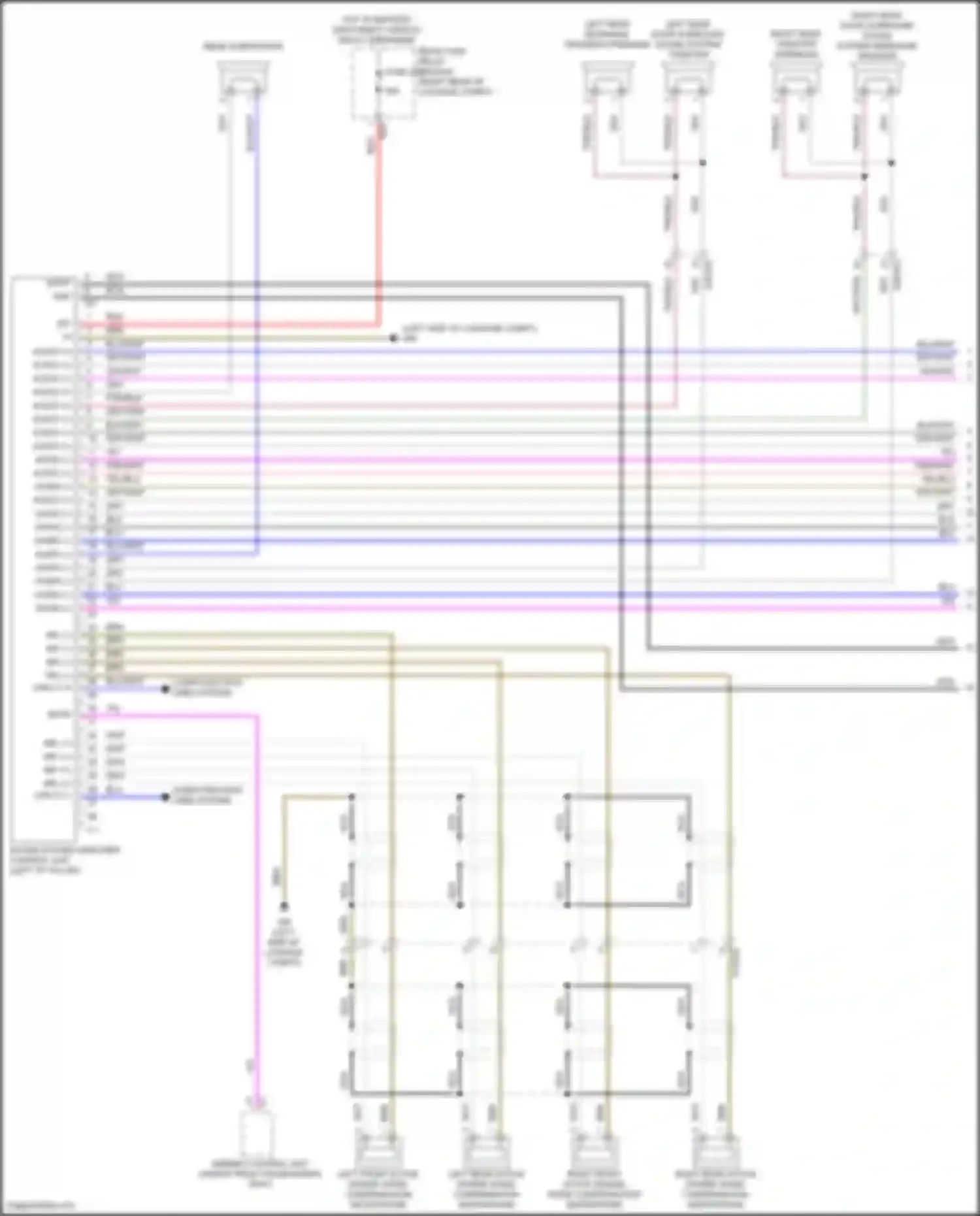 Car Wiring Diagrams for GLE-class Coupe Mercedes-Benz C167 (2019-2023): Sound amplifier circuit, w/o high end sound system & w/ premium end sound system (1 of 2)