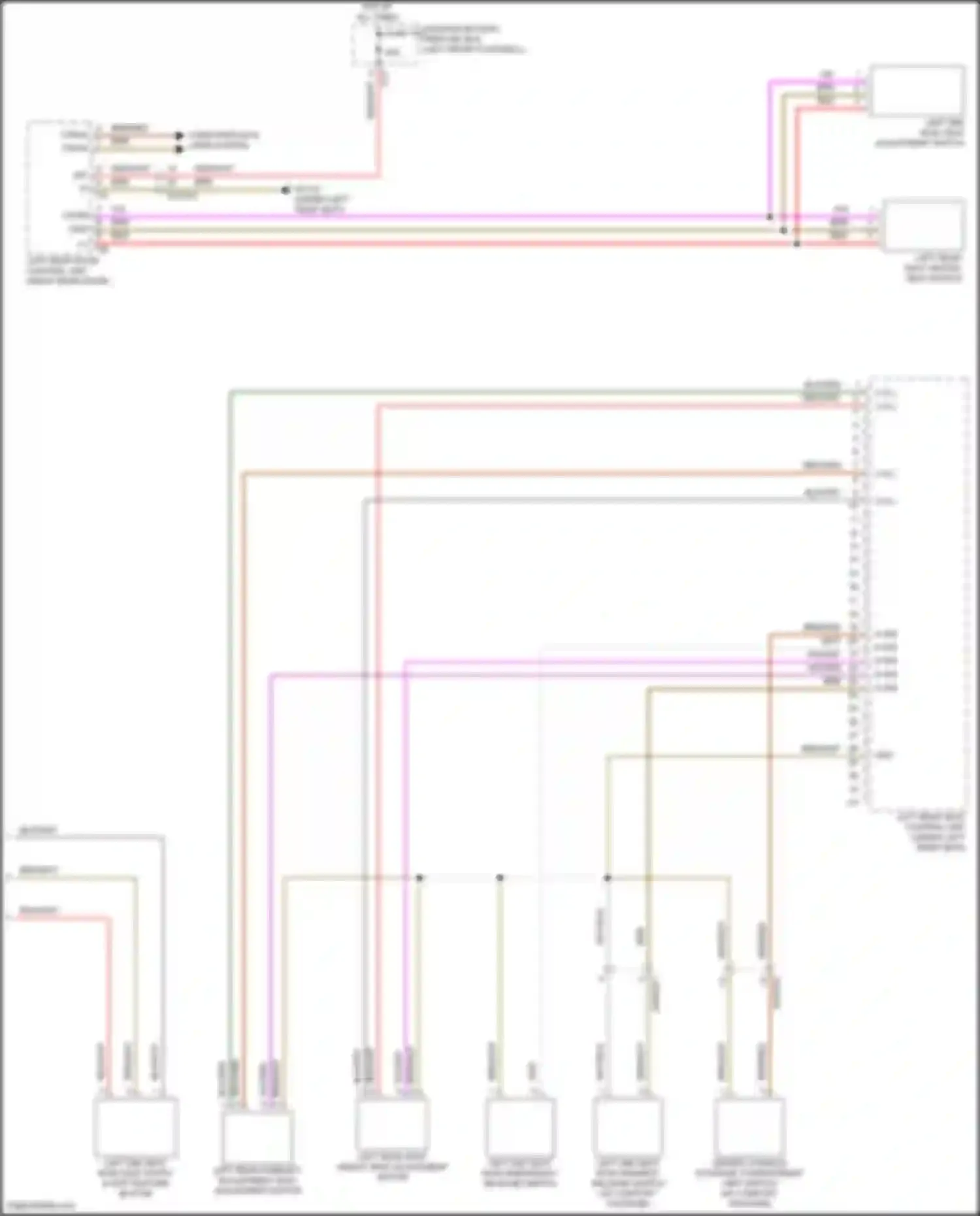 Wiring diagram center console stowage compartment limit switch for Mercedes-Benz GLE-class Coupe C167 (2019-2023) (1 of 1)