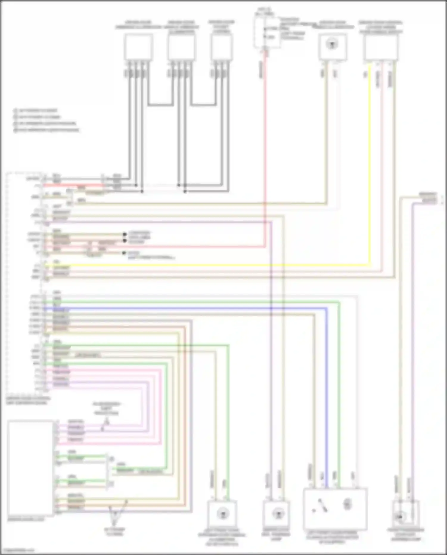 Wiring diagram driver door handle illumination for Mercedes-Benz GLE-class Coupe C167 (2019-2023) (1 of 3)