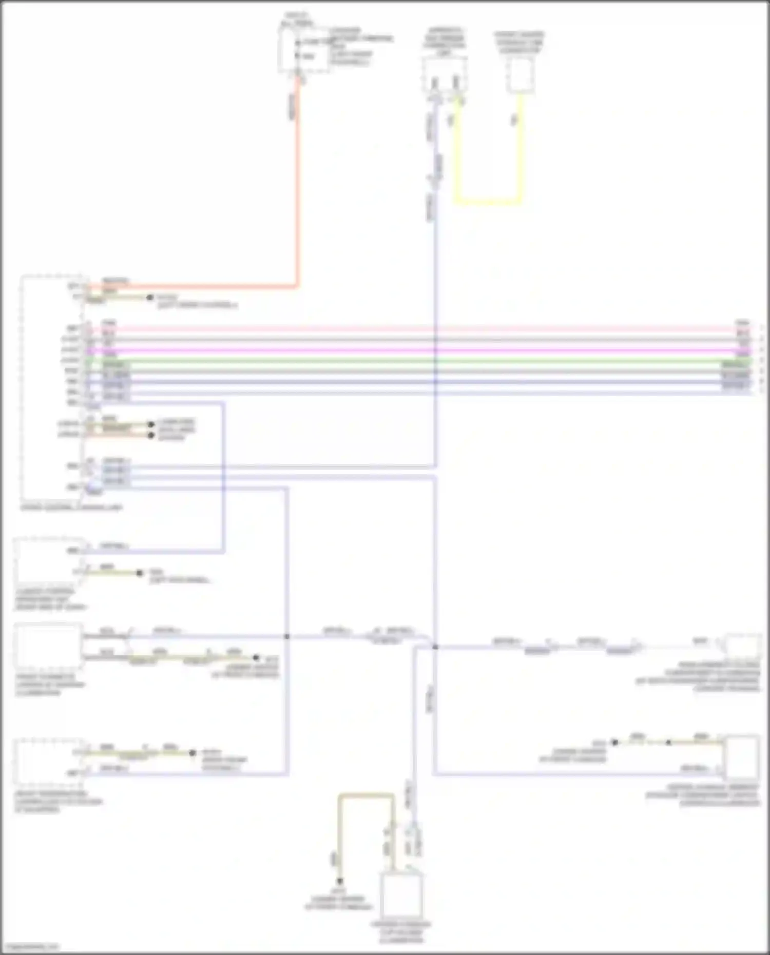 Wiring diagram front central control unit for Mercedes-Benz GLE-class Coupe C167 (2019-2023) (16 of 31)