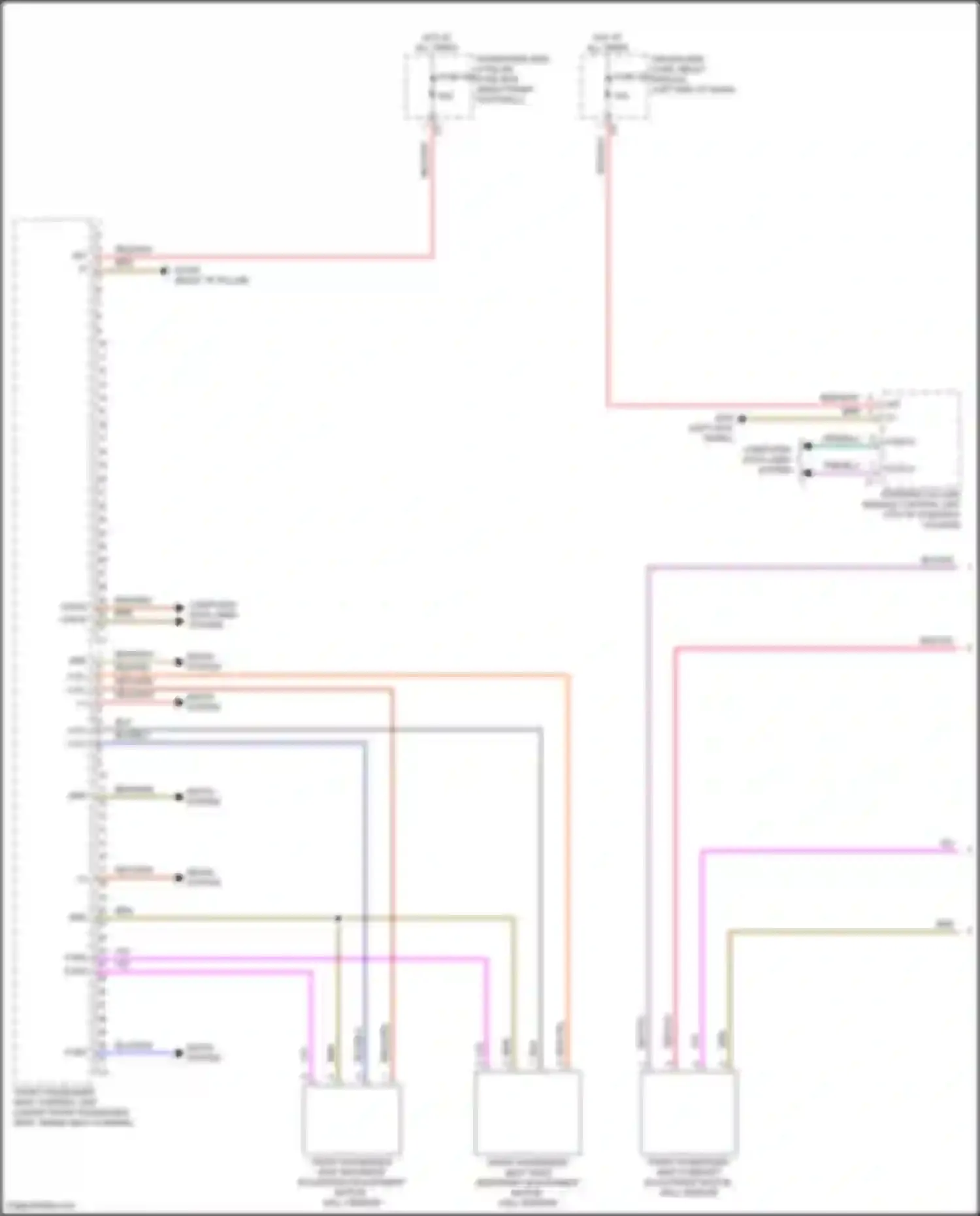 Wiring diagram front passenger seat control unit for Mercedes-Benz GLE-class Coupe C167 (2019-2023) (5 of 7)