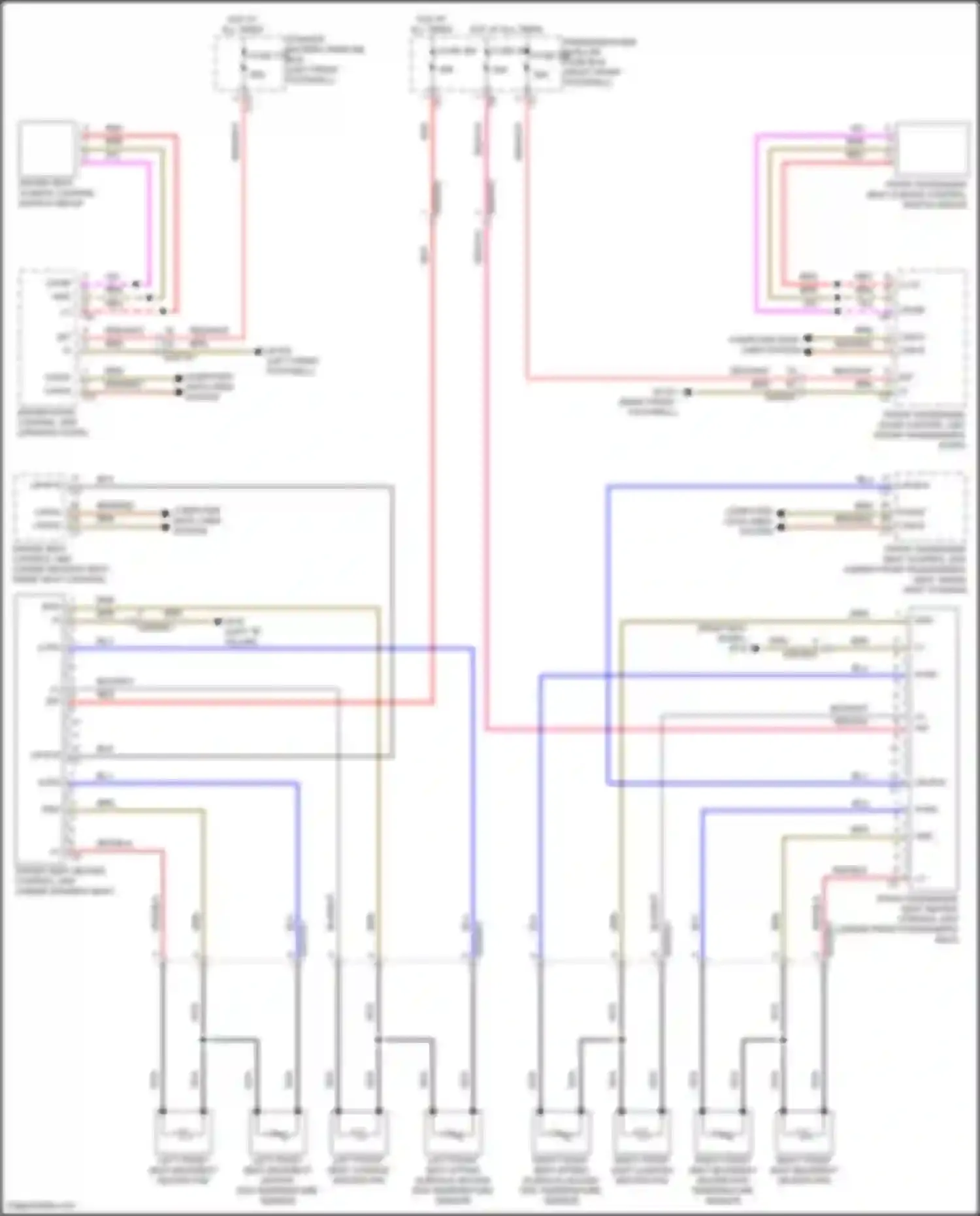 Wiring diagram front passenger seat control unit for Mercedes-Benz GLE-class Coupe C167 (2019-2023) (2 of 7)