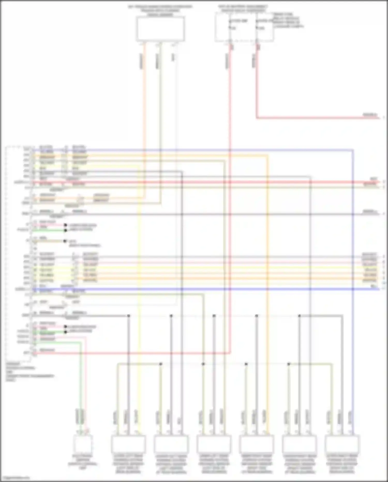 Wiring diagram inner right rear parking system distance sensor for Mercedes-Benz GLE-class Coupe C167 (2019-2023) (1 of 1)