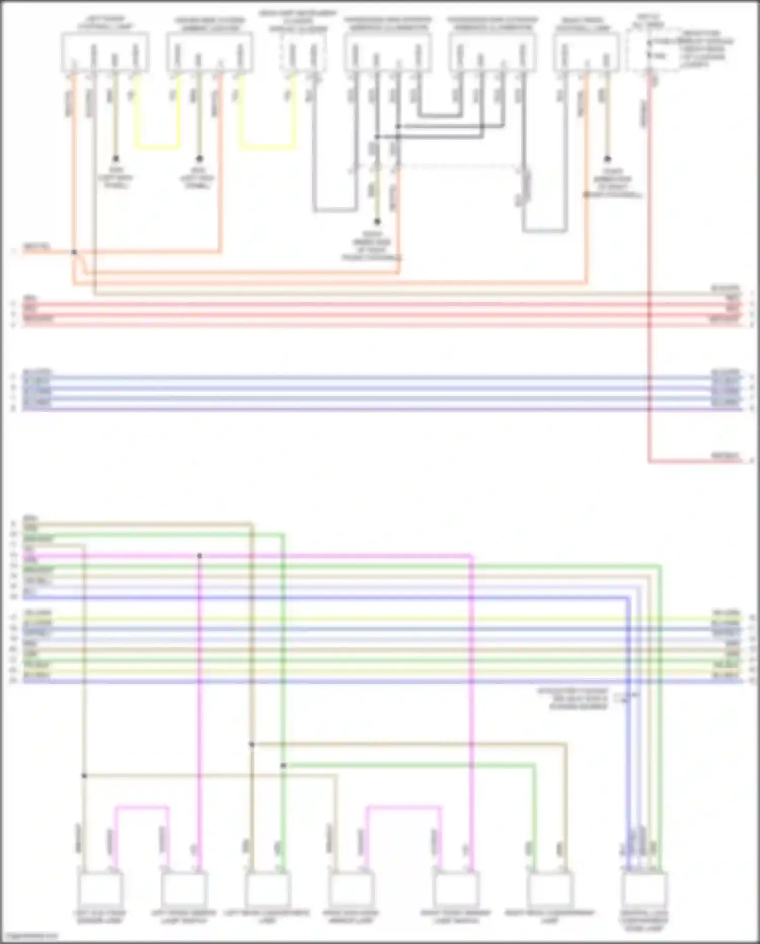Wiring diagram left front mirror lamp switch for Mercedes-Benz GLE-class Coupe C167 (2019-2023) (1 of 2)