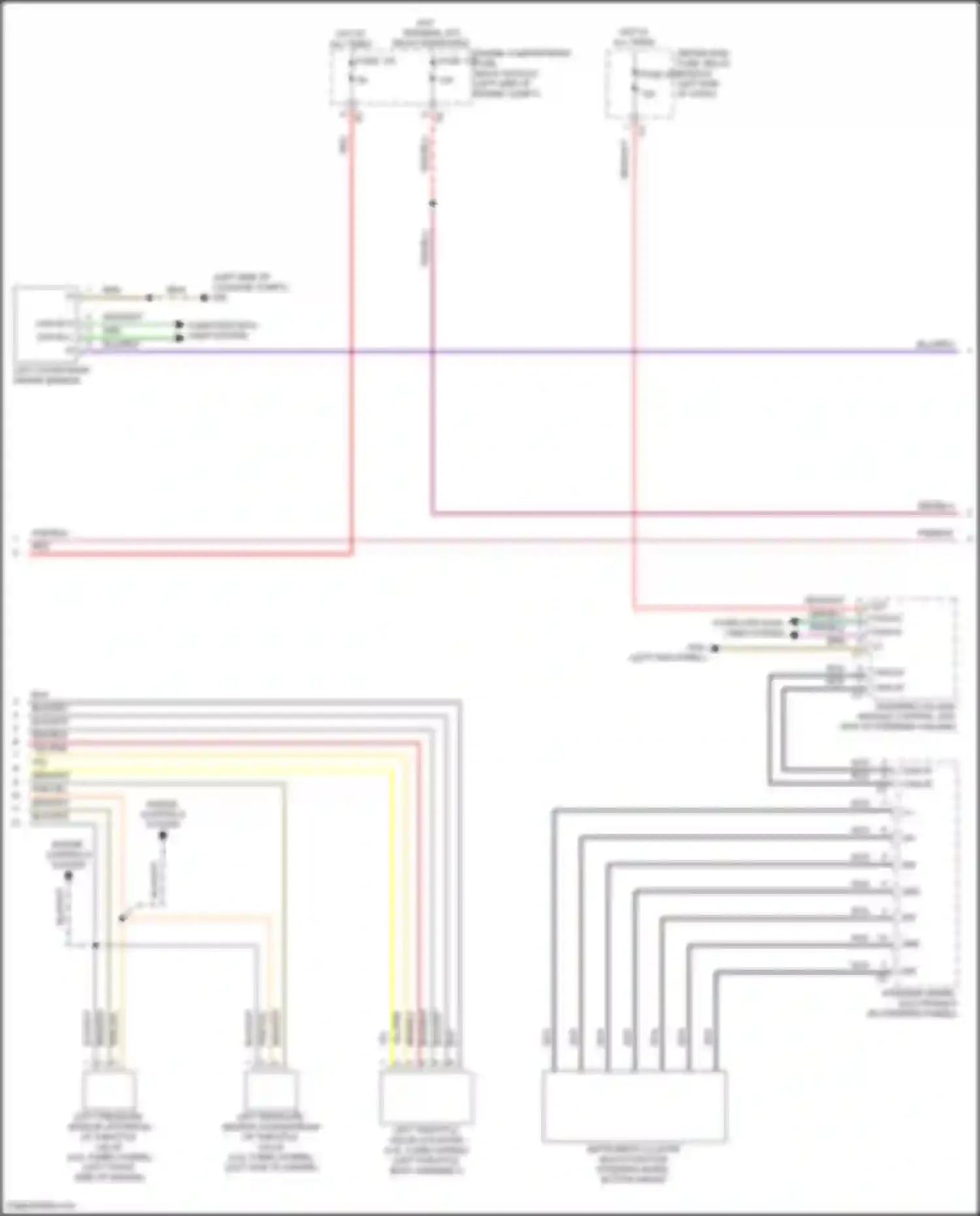 Wiring diagram left pressure sensor upstream of throttle valve for Mercedes-Benz GLE-class Coupe C167 (2019-2023) (1 of 1)