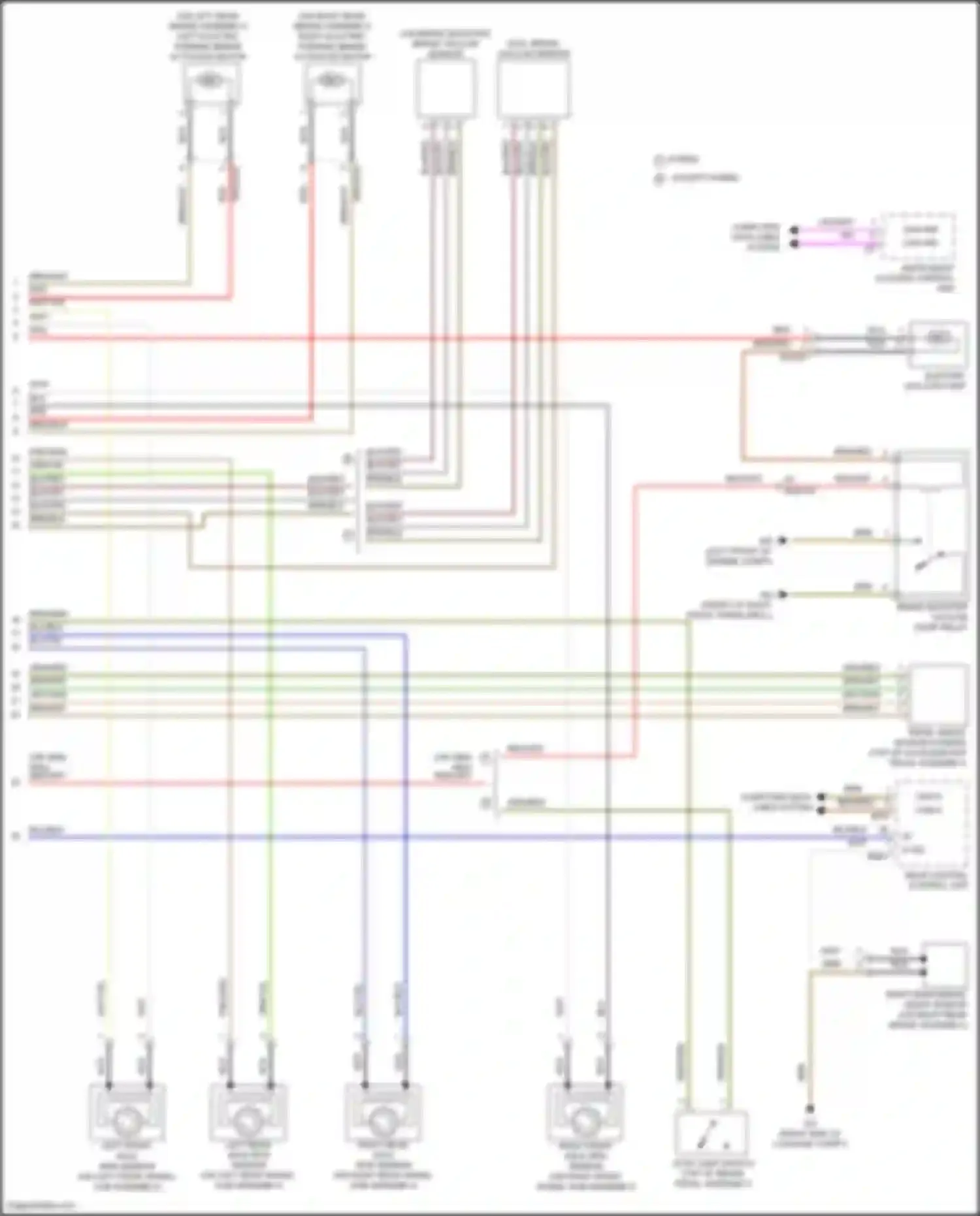 Wiring diagram left rear axle rpm sensor for Mercedes-Benz GLE-class Coupe C167 (2019-2023) (1 of 1)