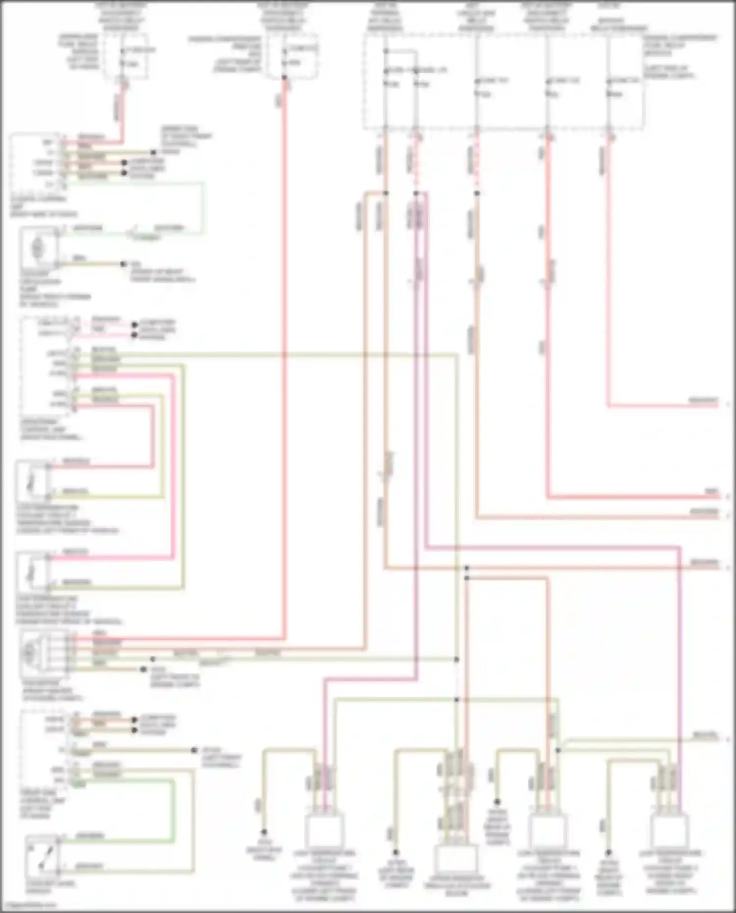 Wiring diagram low-temperature coolant circuit 2 temperature sensor for Mercedes-Benz GLE-class Coupe C167 (2019-2023) (2 of 6)