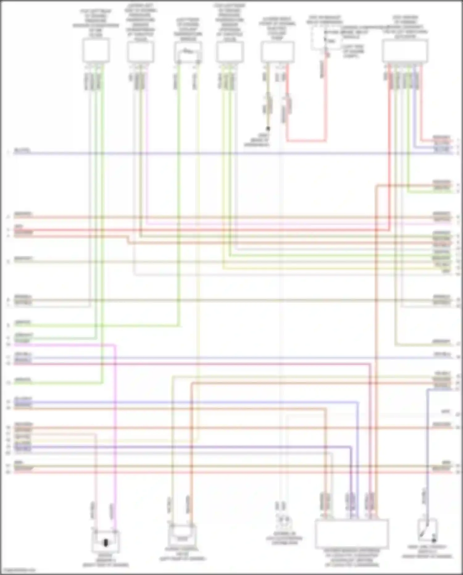 Wiring diagram lower right front of engine) for Mercedes-Benz GLE-class Coupe C167 (2019-2023) (4 of 5)