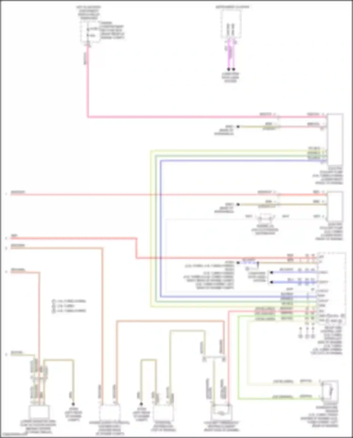 Wiring diagram lower right front of engine) for Mercedes-Benz GLE-class Coupe C167 (2019-2023) (2 of 5)