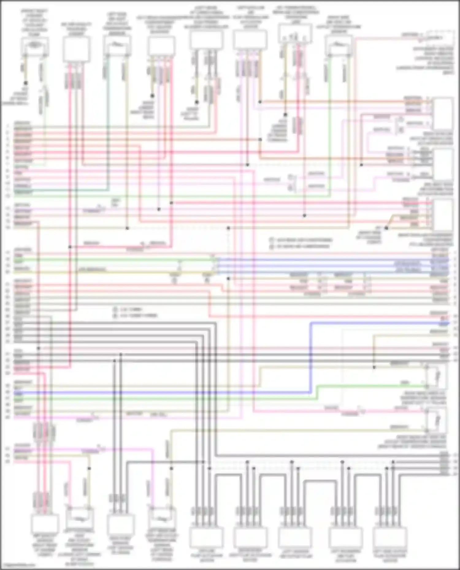 Wiring diagram rear air conditioning operating unit for Mercedes-Benz GLE-class Coupe C167 (2019-2023) (1 of 3)