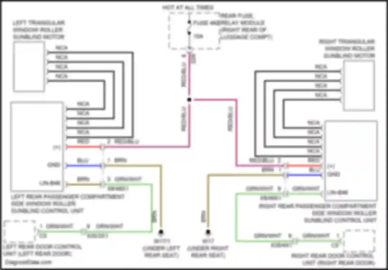 Wiring diagram rear fuse, relay module for Mercedes-Benz GLE-class Coupe C167 (2019-2023) (39 of 47)