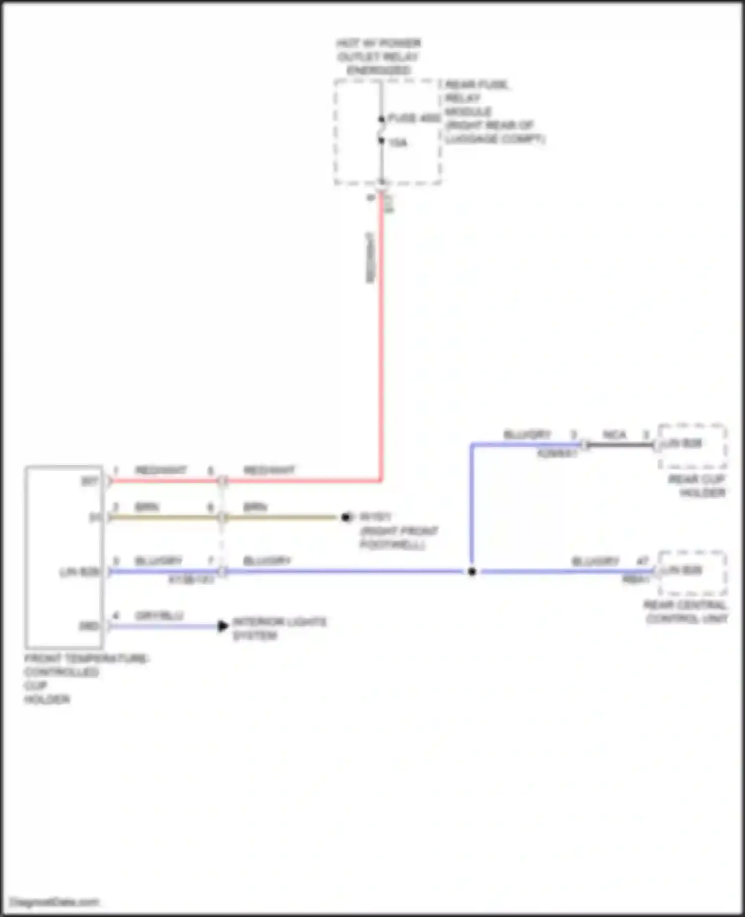 Wiring diagram rear fuse, relay module for Mercedes-Benz GLE-class Coupe C167 (2019-2023) (14 of 47)