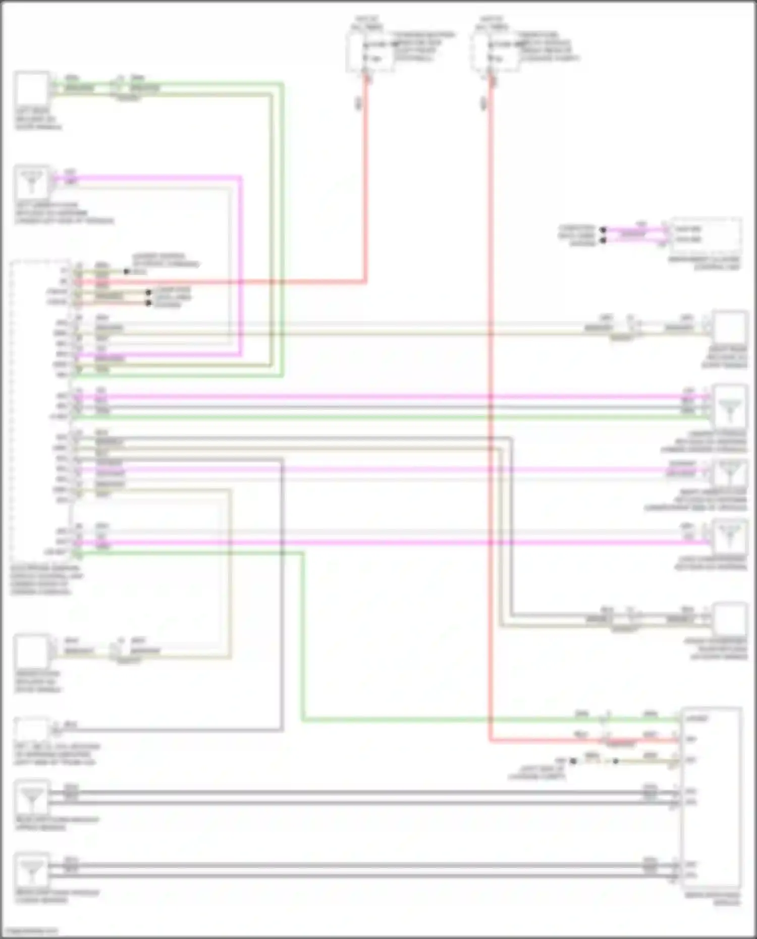 Wiring diagram rear switching module lower sensor for Mercedes-Benz GLE-class Coupe C167 (2019-2023) (1 of 1)