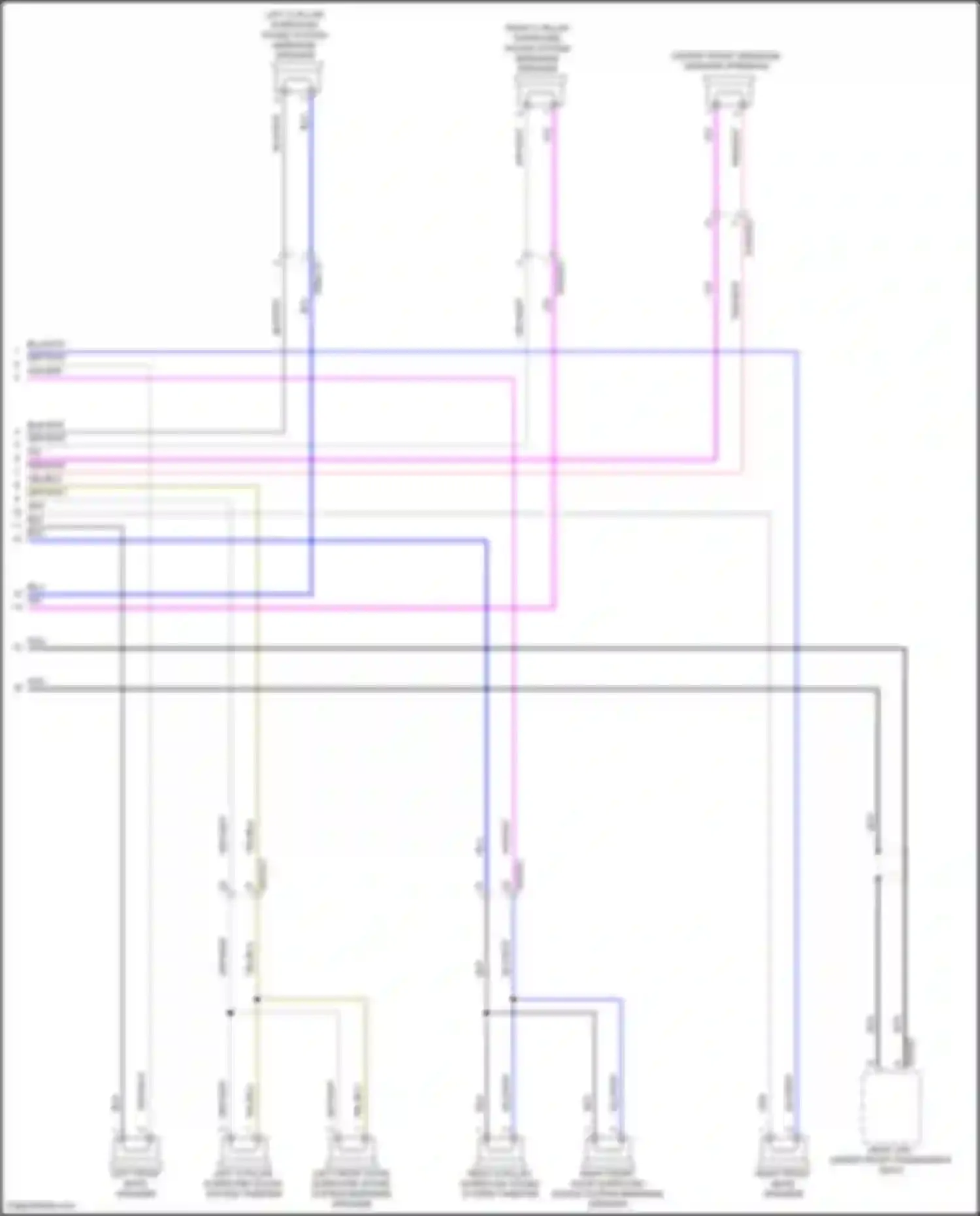 Wiring diagram right a-pillar surround sound system tweeter for Mercedes-Benz GLE-class Coupe C167 (2019-2023) (1 of 1)