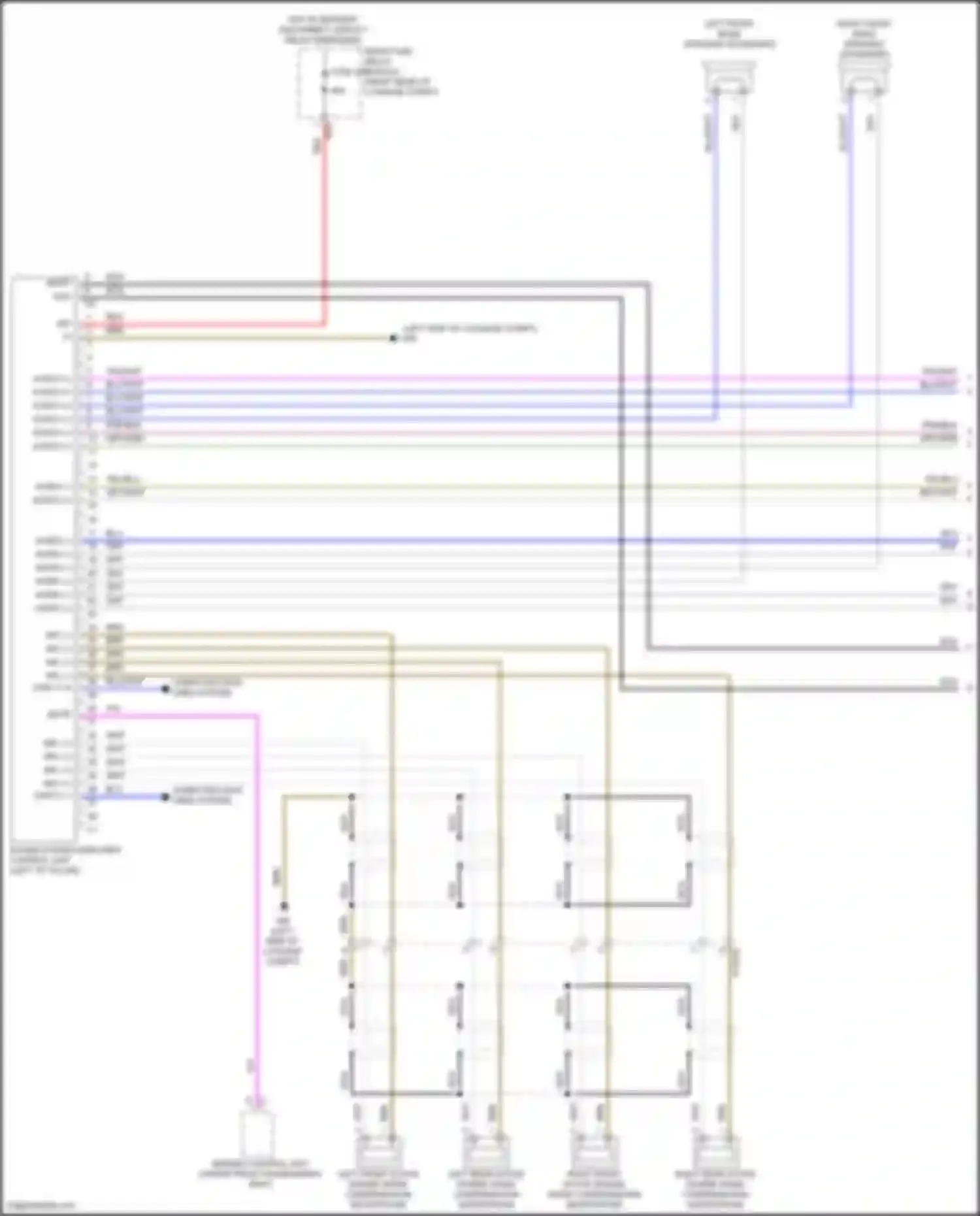 Wiring diagram right front active engine noise compensation microphone for Mercedes-Benz GLE-class Coupe C167 (2019-2023) (1 of 3)