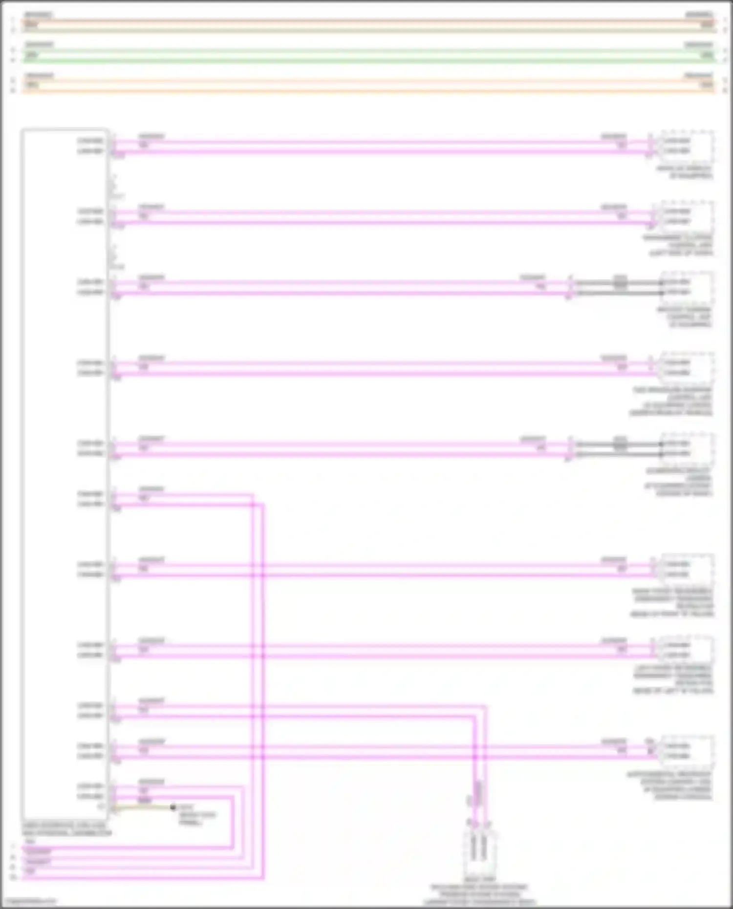 Wiring diagram right front reversible emergency tensioning retractor for Mercedes-Benz GLE-class Coupe C167 (2019-2023) (3 of 4)